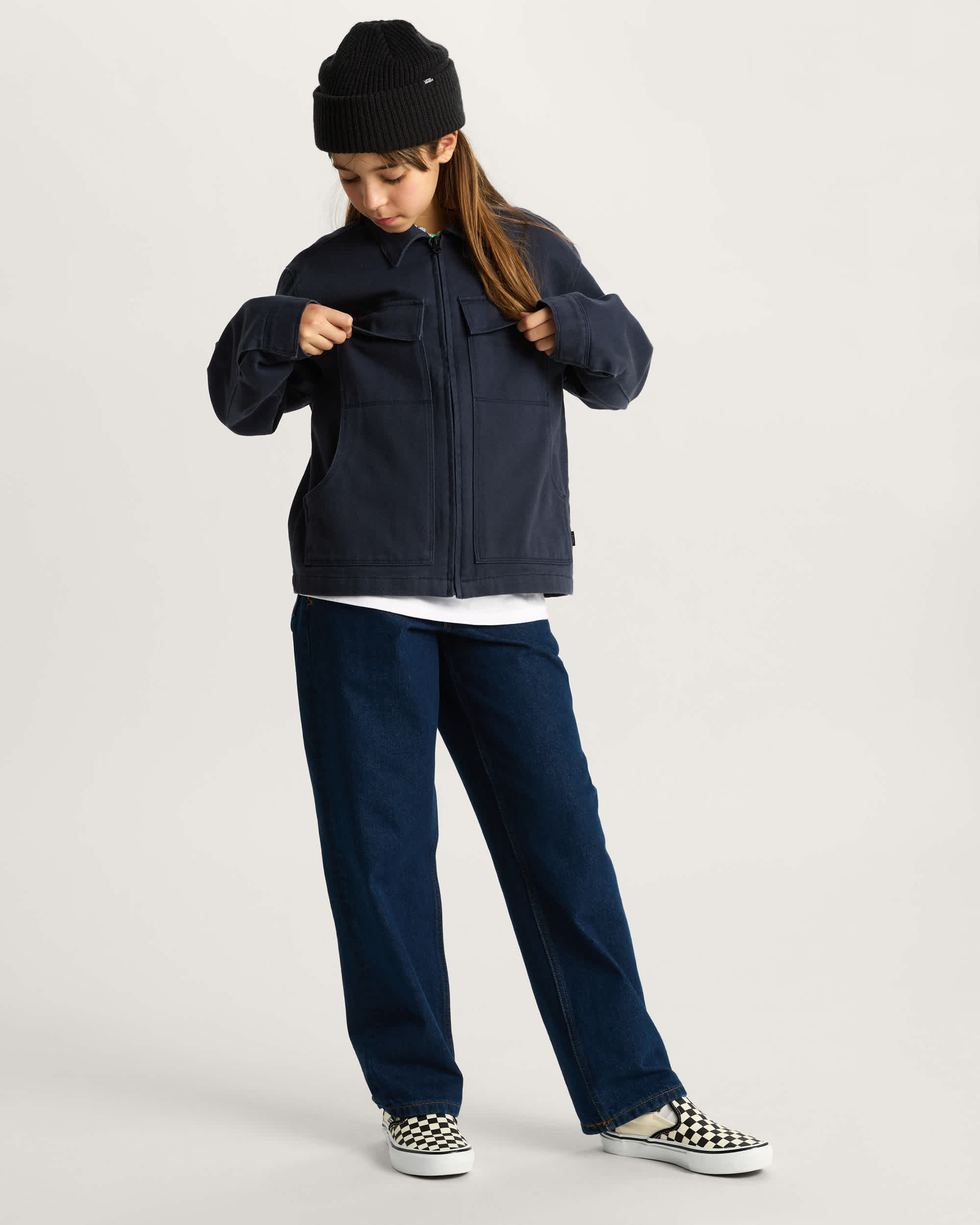 Kinder Mcavoy Zip Station Jacke 814 Jahre VANS Blau ALT8