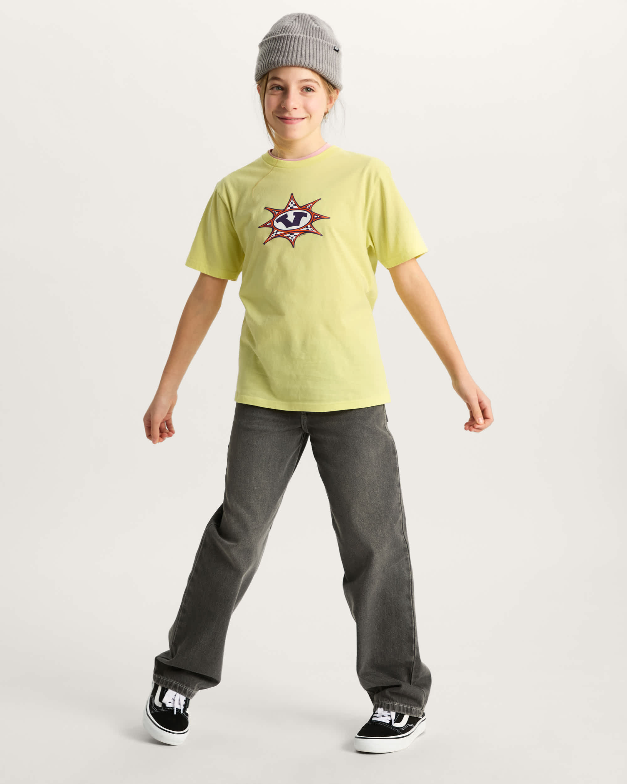 Tshirt Star Checker Enfant 814 ans VANS Jaune ALT4