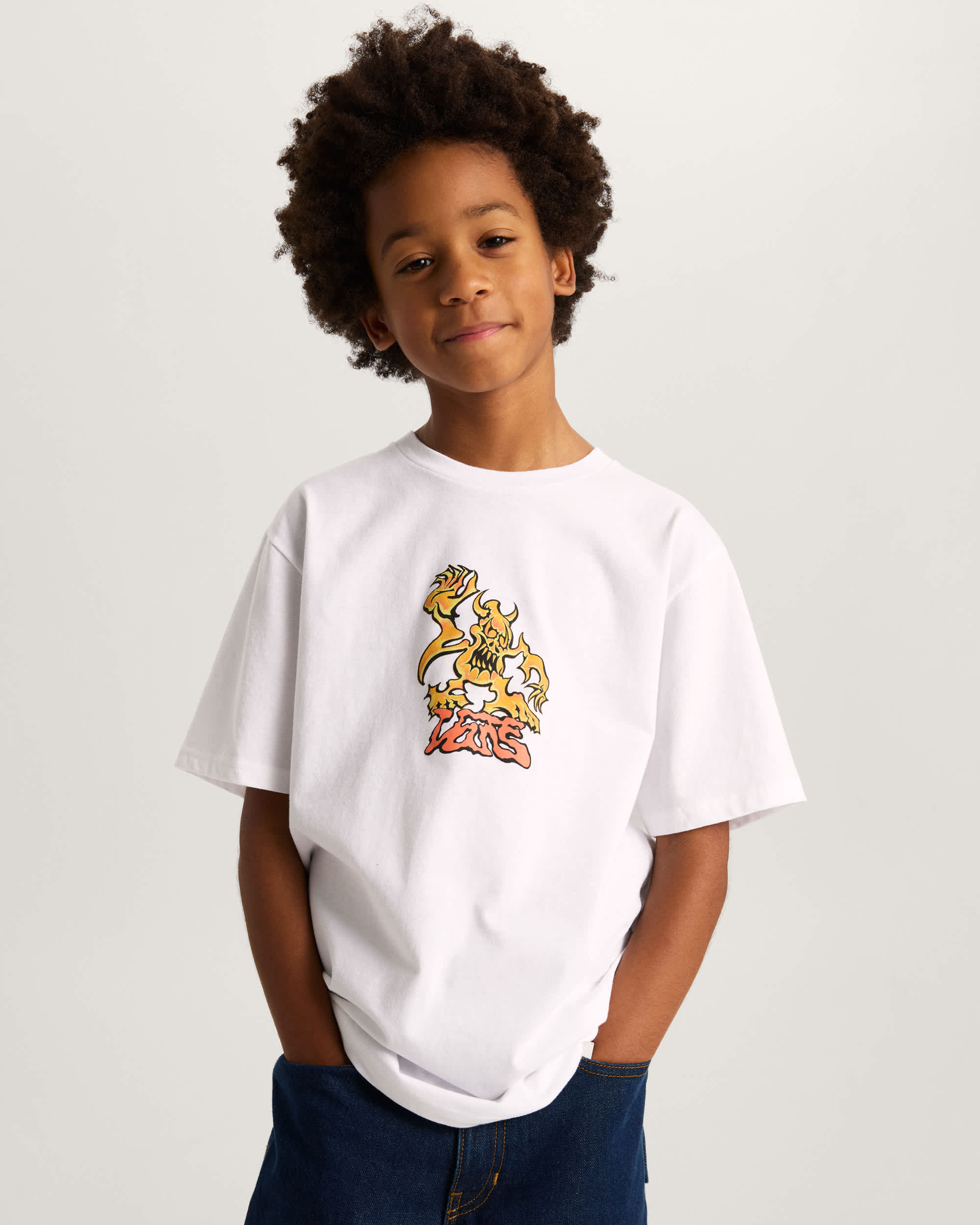 Kinder Goblin Step TShirt 814 Jahre VANS Wei ALT2