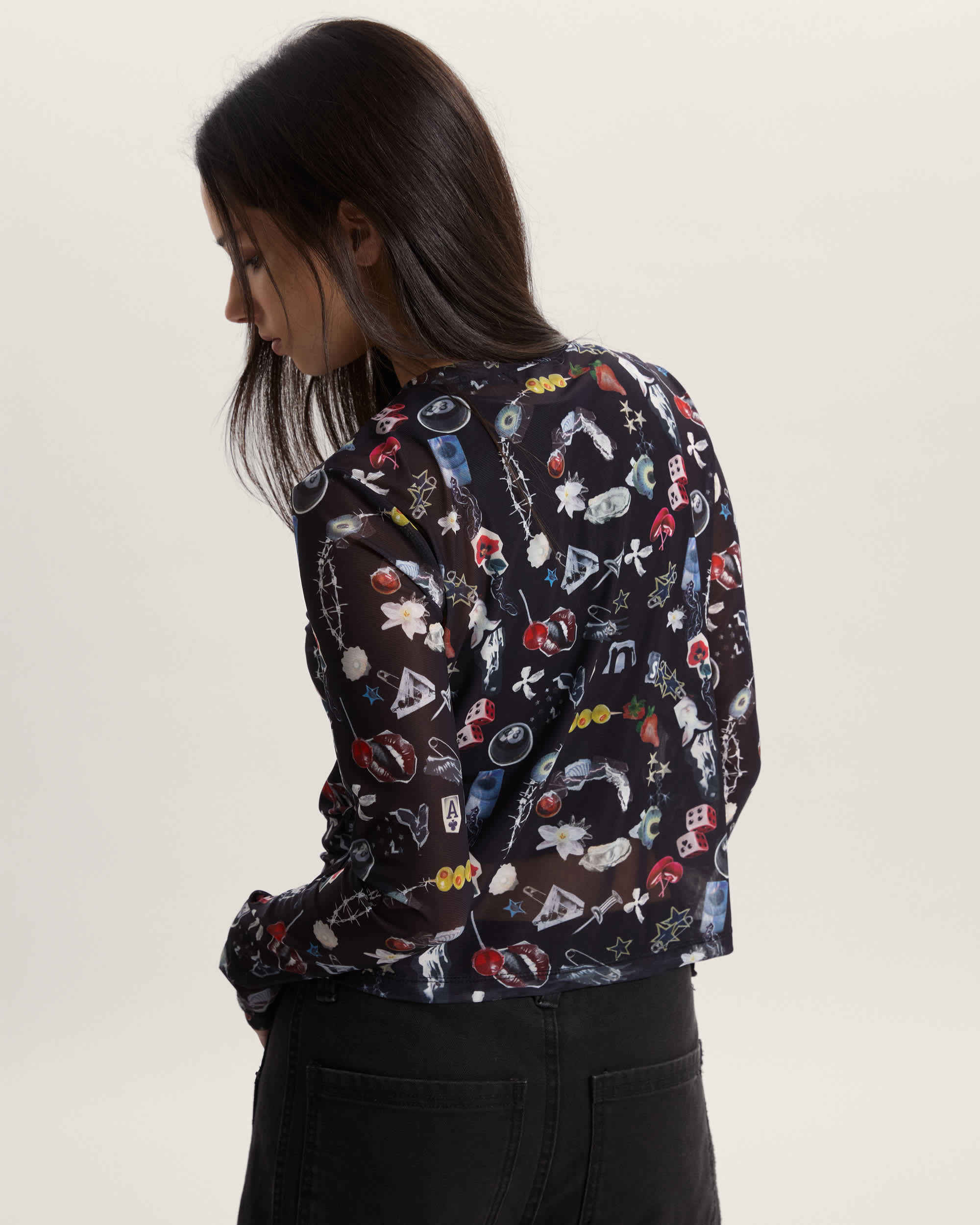 Ludlow Langarmshirt aus Netzstoff VANS Schwarz ALT3