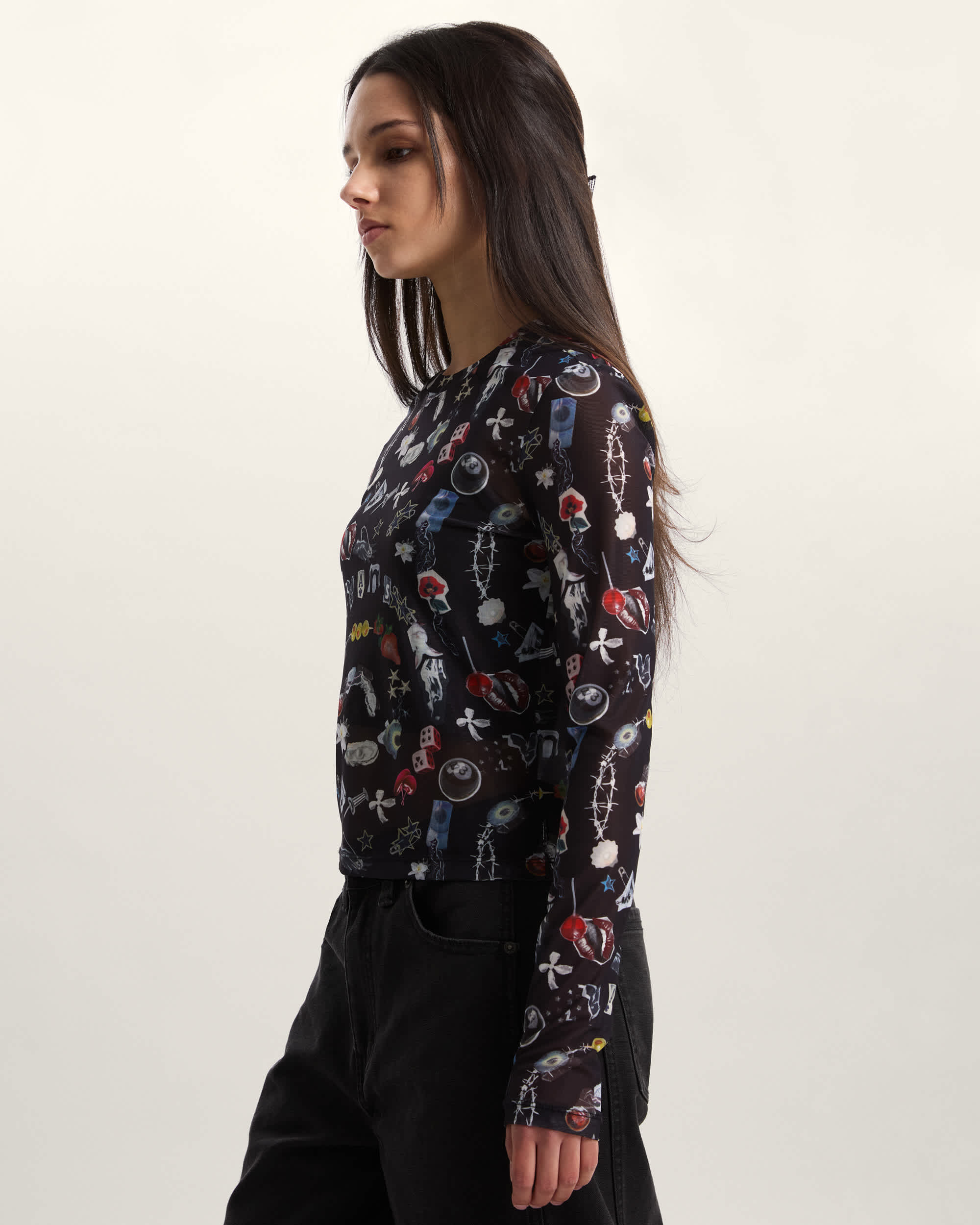 Ludlow Langarmshirt aus Netzstoff VANS Schwarz ALT4