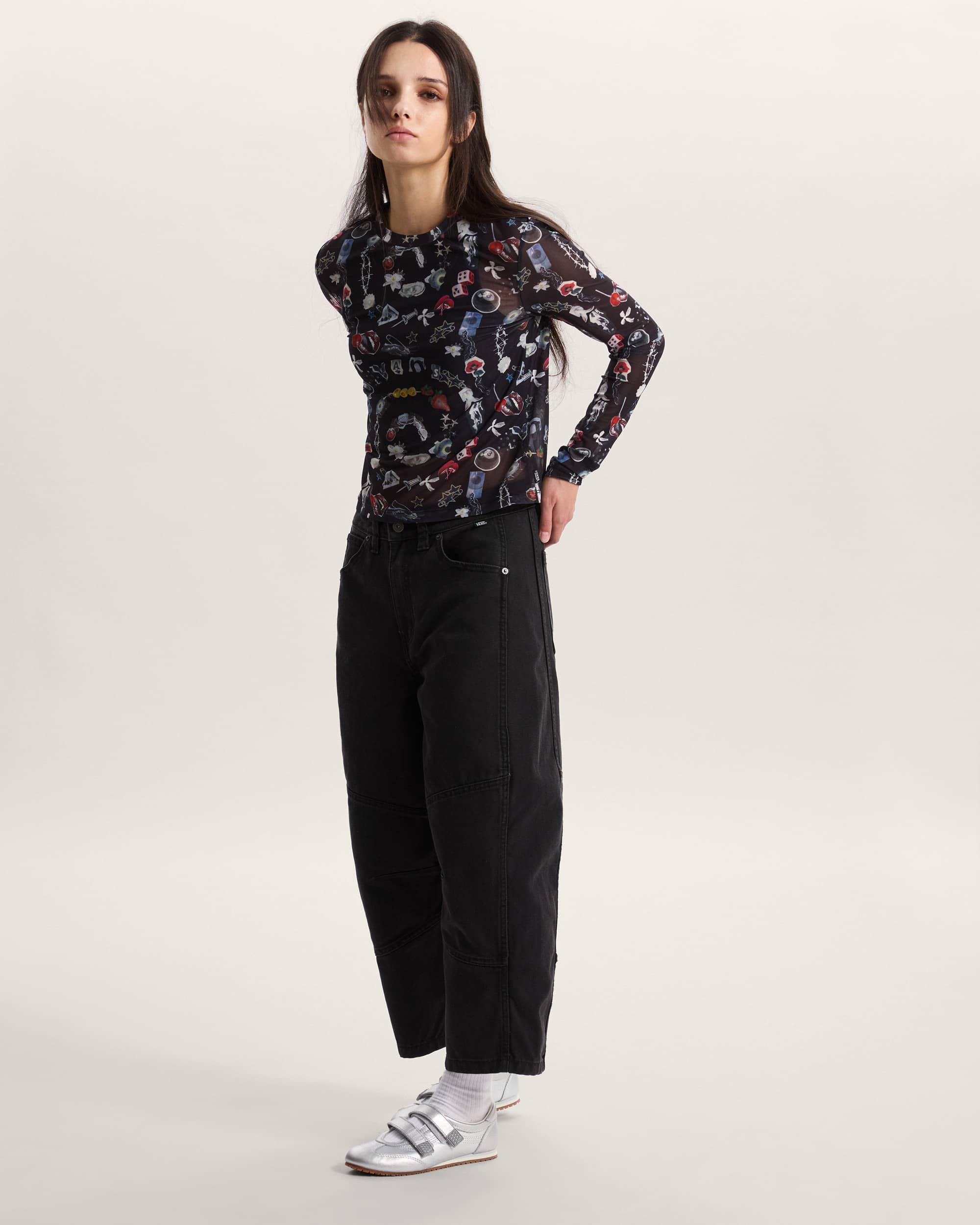 Ludlow Langarmshirt aus Netzstoff VANS Schwarz ALT5