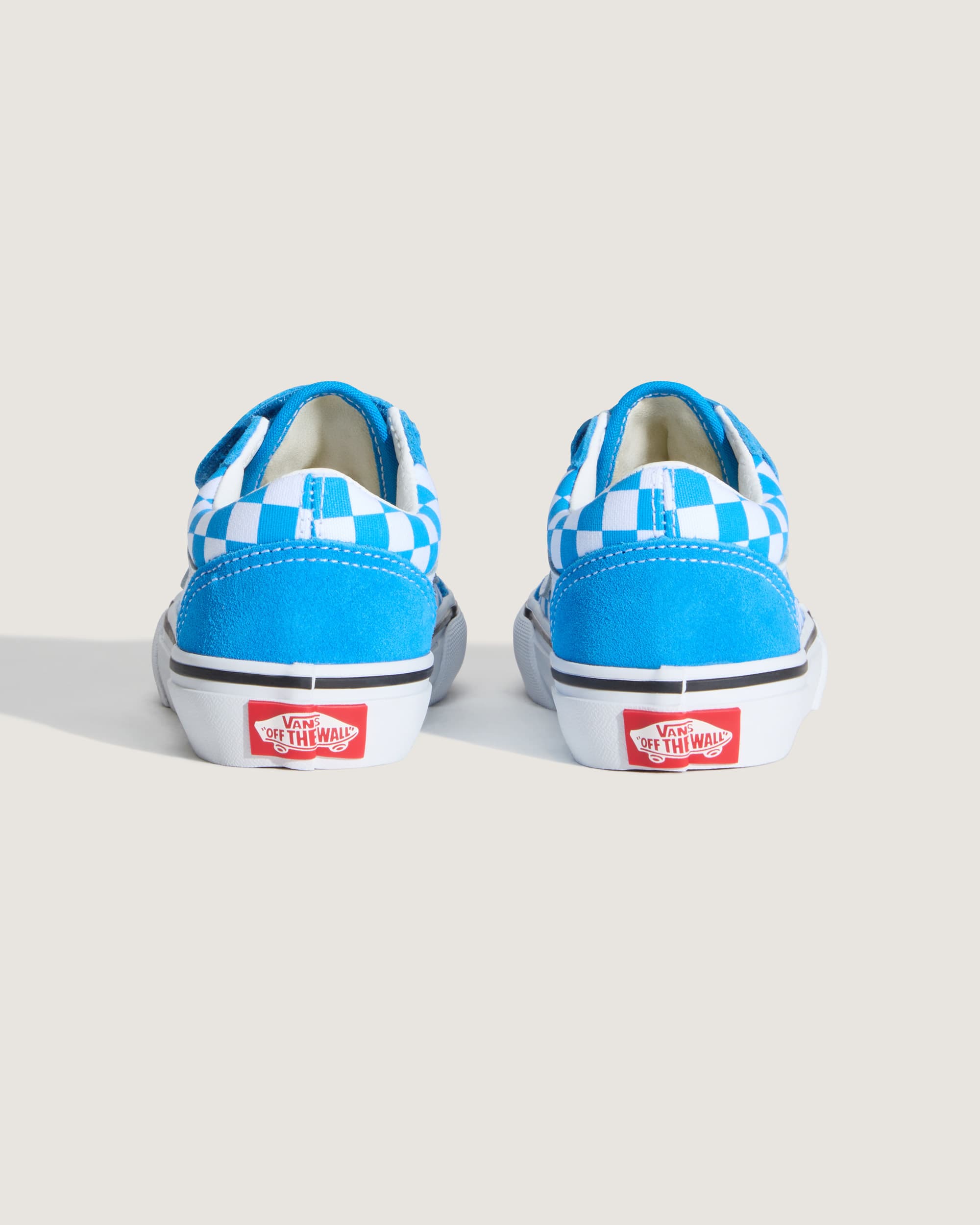 Kids Old Skool V Checkerboard Shoes 48 Years VANS Blue ALT3
