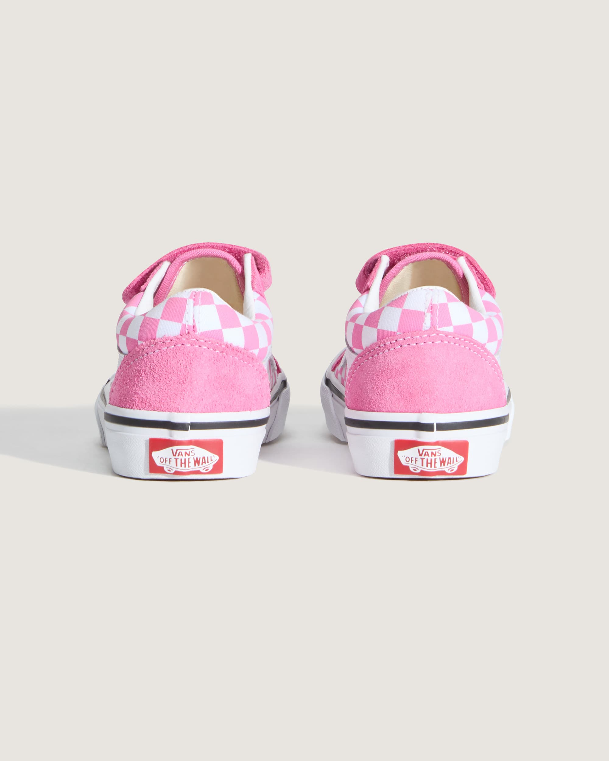 Kids Old Skool V Checkerboard Shoes 48 Years VANS Pink ALT3