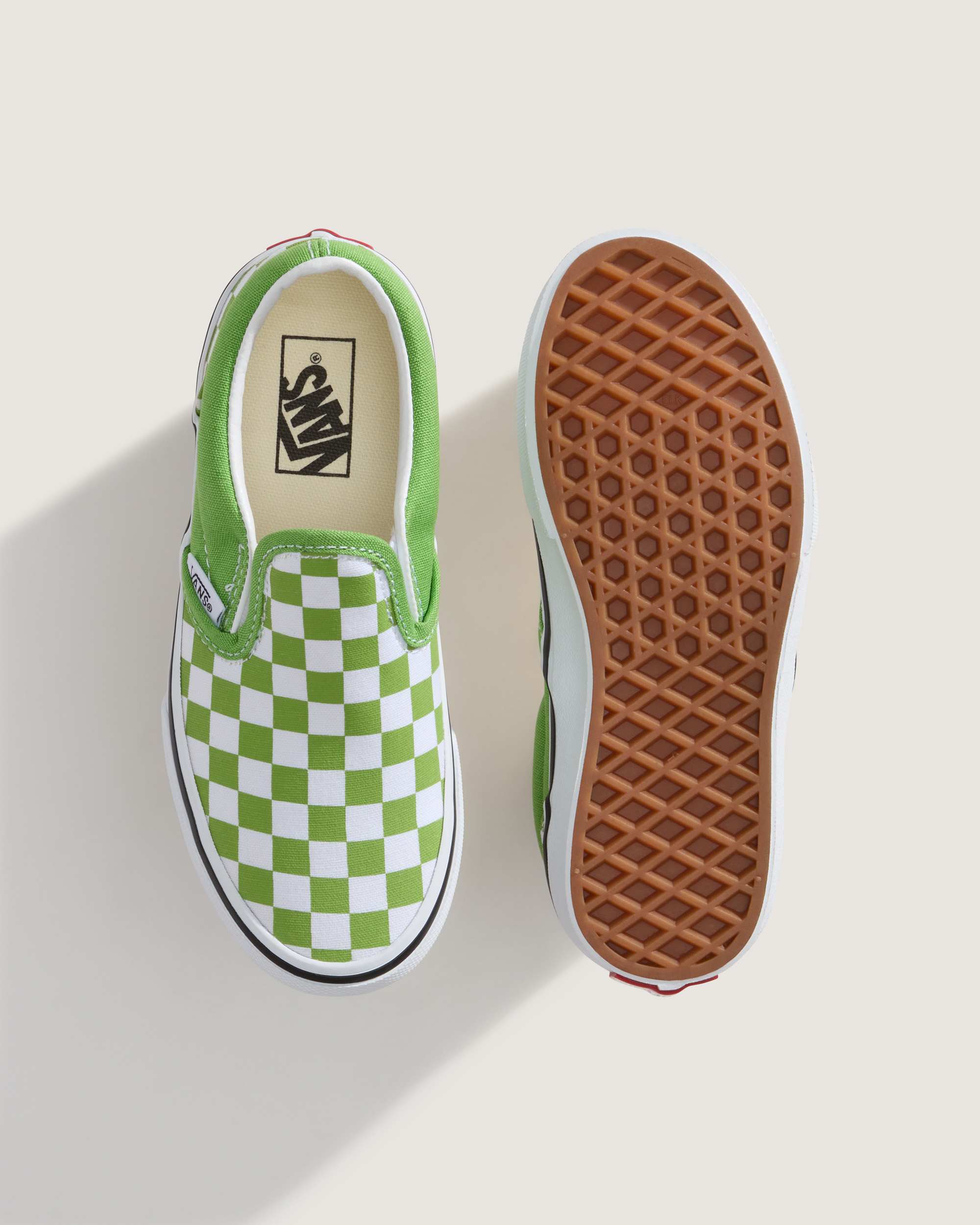 Classic SlipOn Checkerboard Schoenen voor kinderen 48 jaar VANS Groen ALT2
