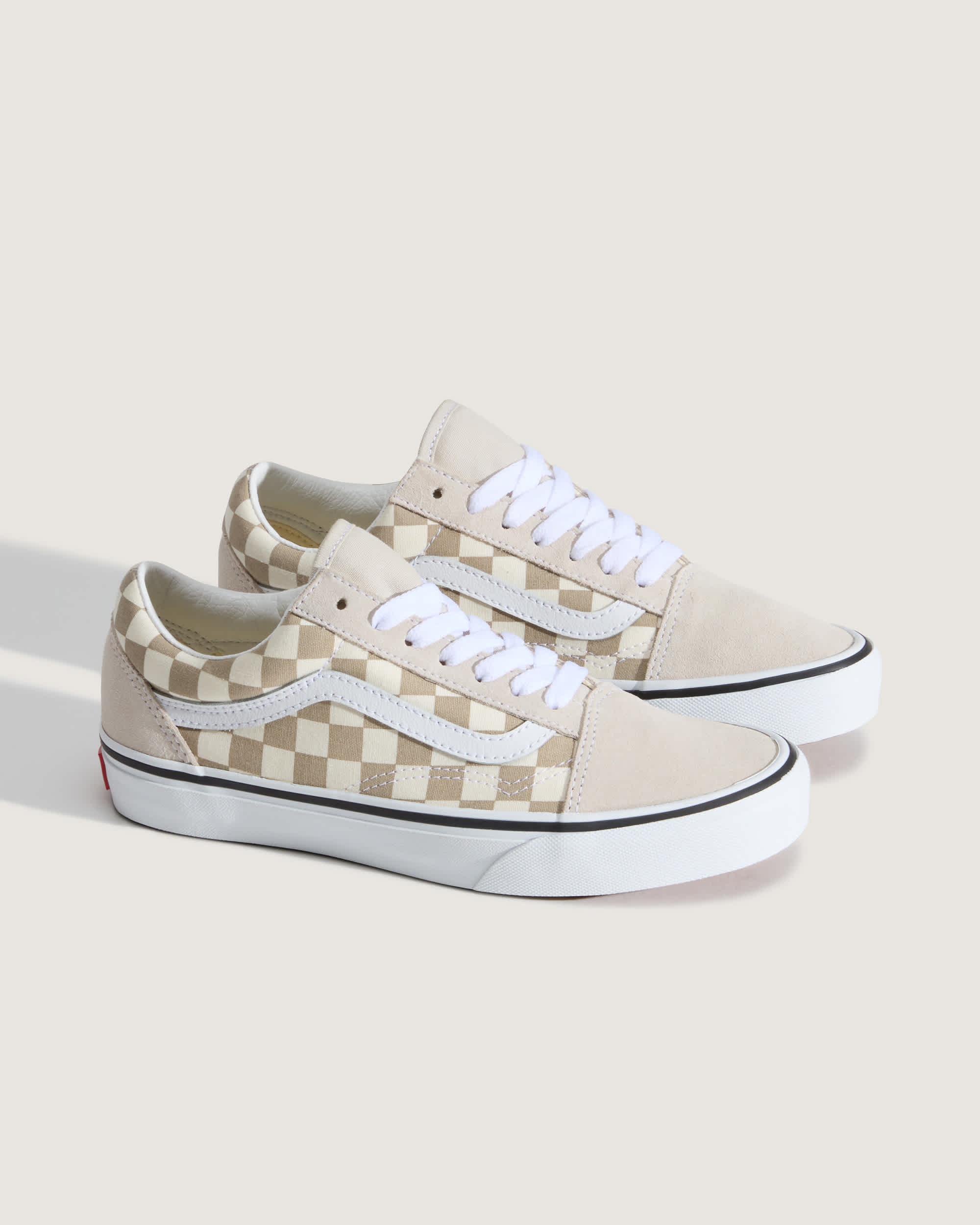 Old Skool Checkerboard Schuhe VANS Beige ALT1