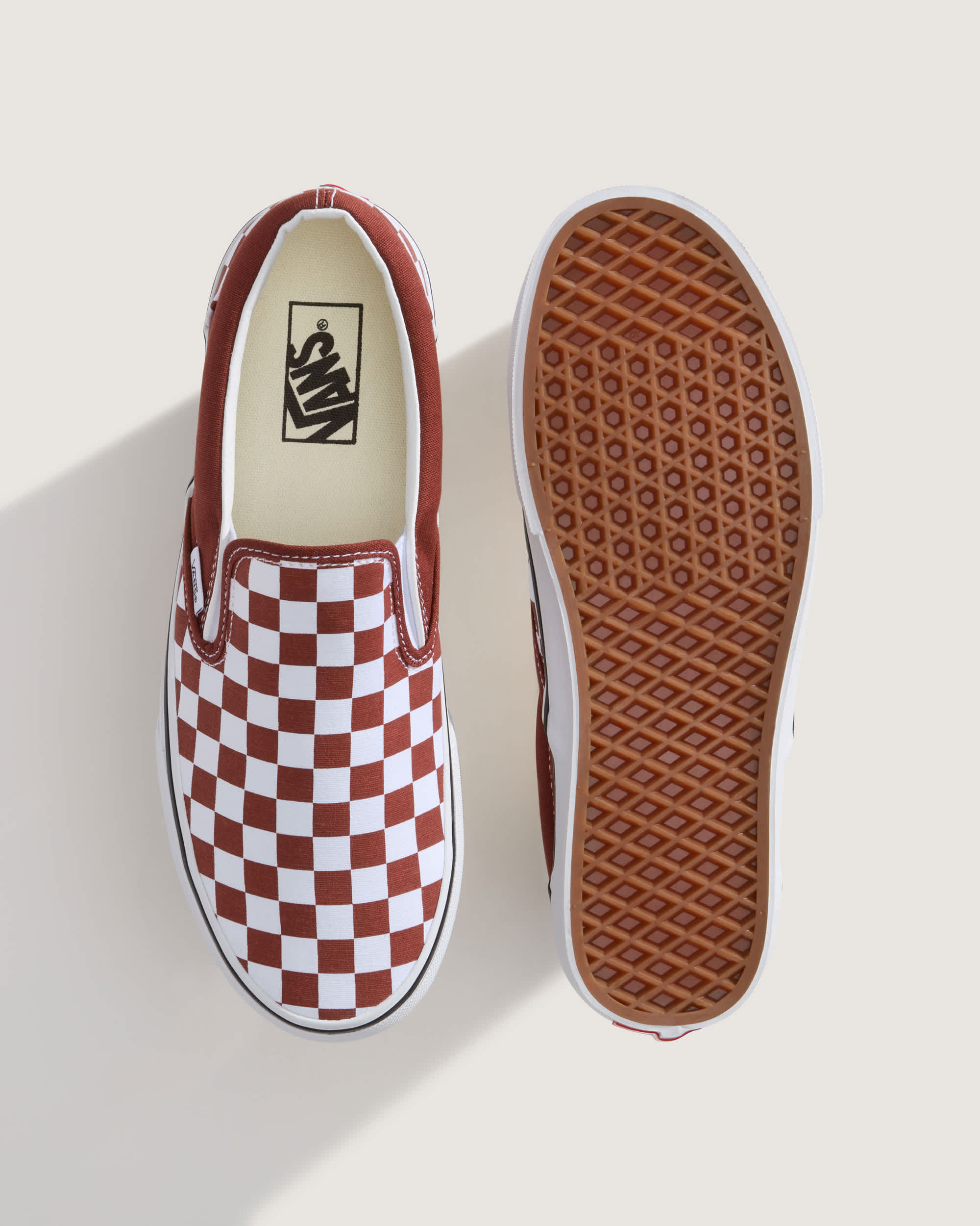 Classic SlipOn Checkerboard Schuhe VANS Braun ALT2