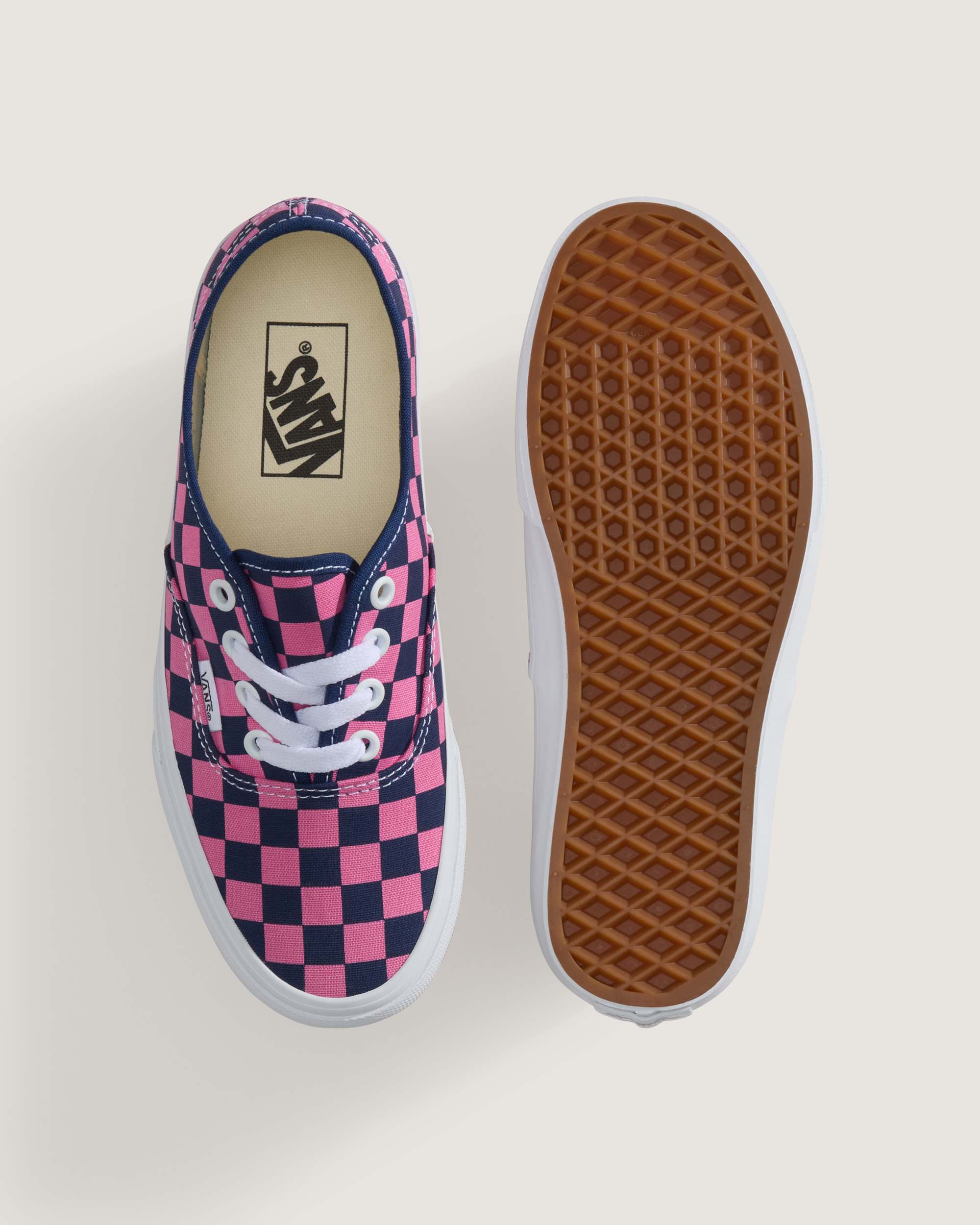 Chaussures Authentic Checkerboard VANS Rose ALT2
