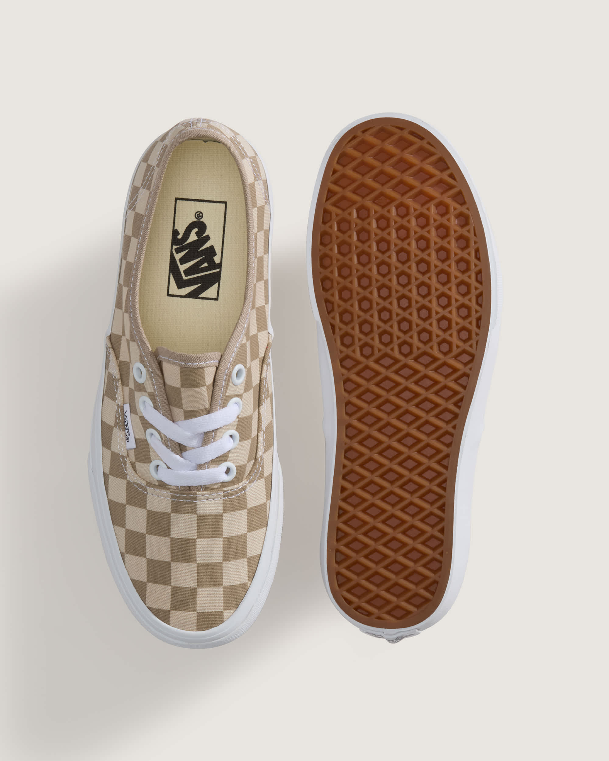 Authentic Checkerboard Schuhe VANS Beige ALT2