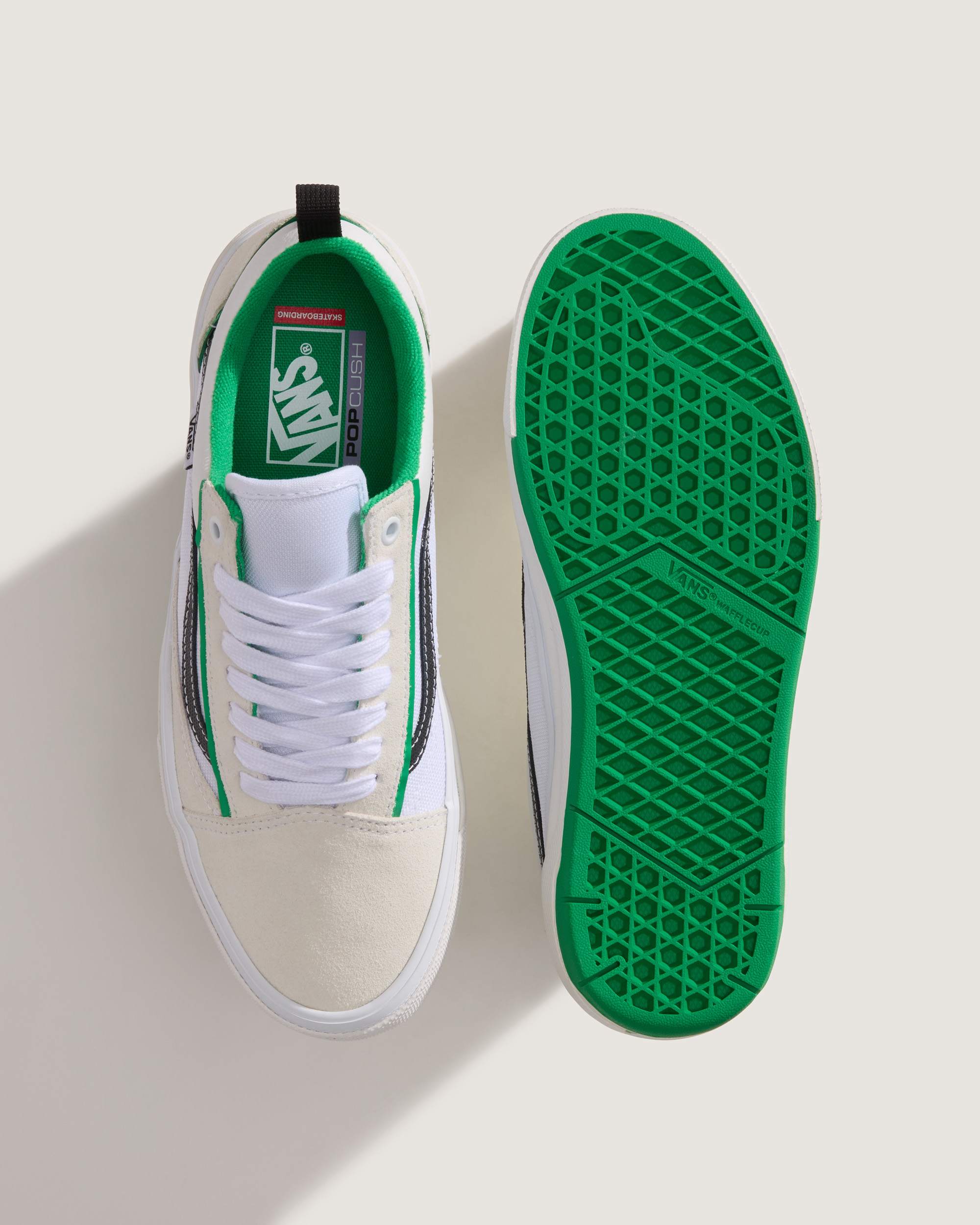 Chaussures Skate Old Skool Wafflecup VANS BlancVert ALT2
