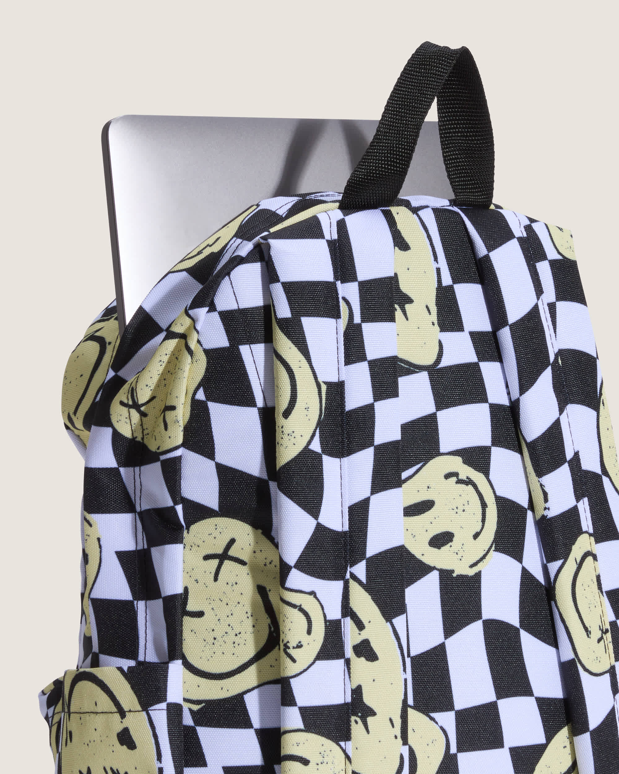 Old Skool Grom Backpack CHECKERBOARD WhiteBlack VANS Branco ALT4