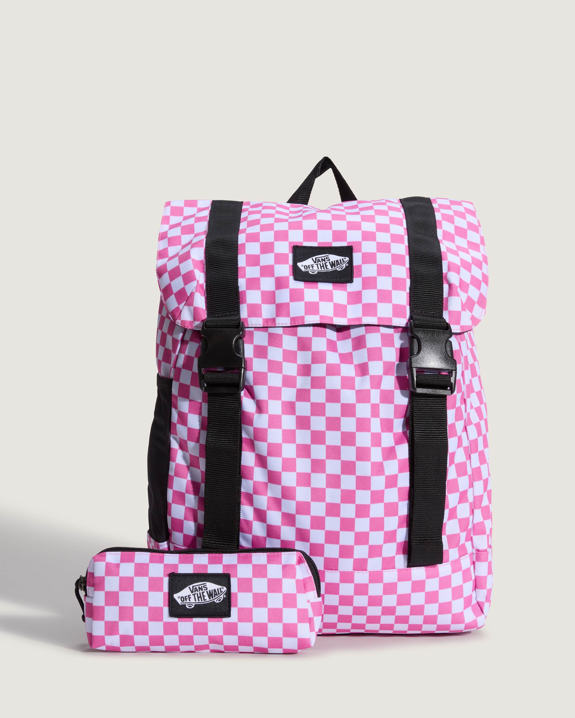 Vans Utility Backpack CHECKERBOARD Pink Fizz VANS Corderosa HERO