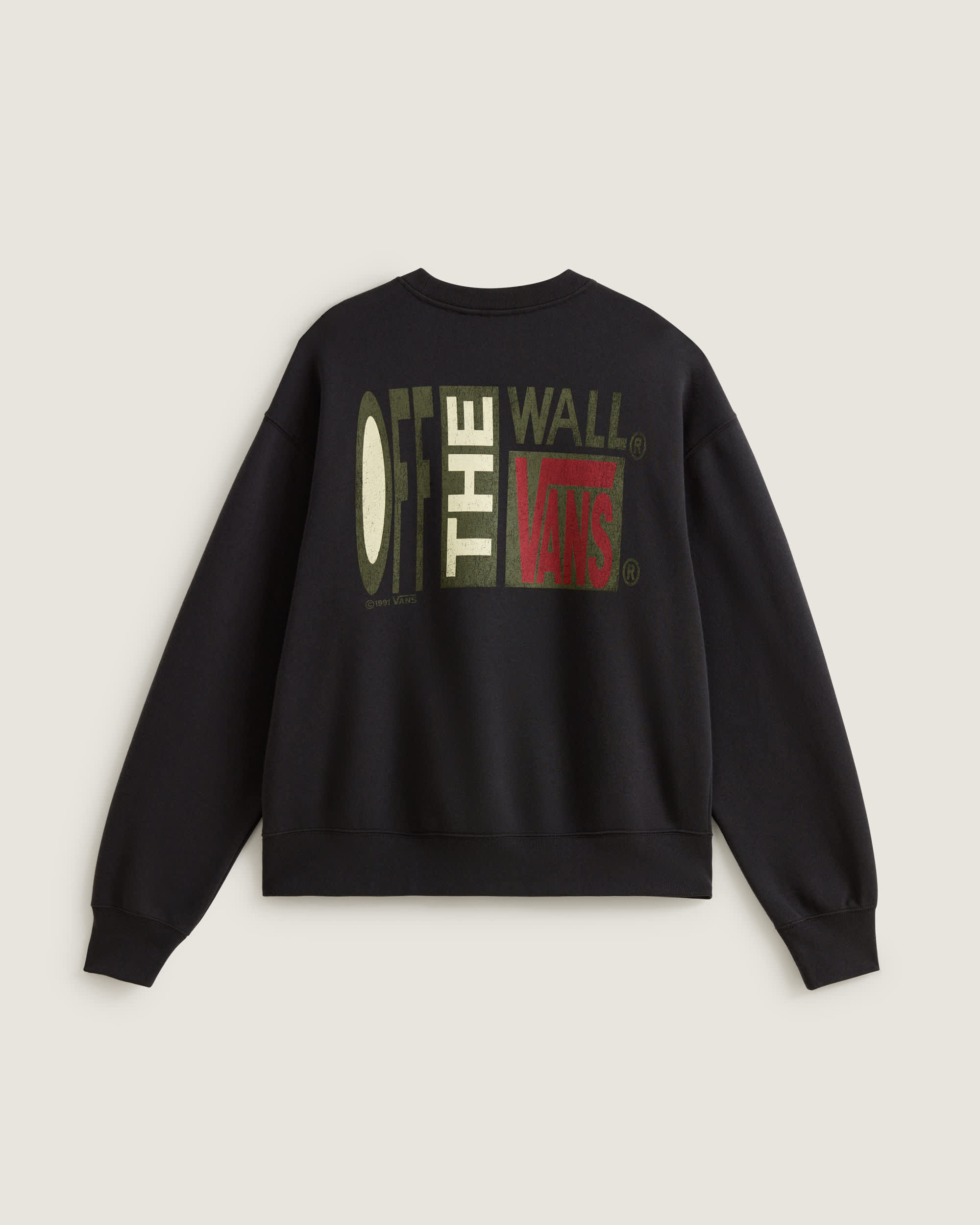Sweatshirt Stretch Stack Crackle Crew VANS Noir ALT1