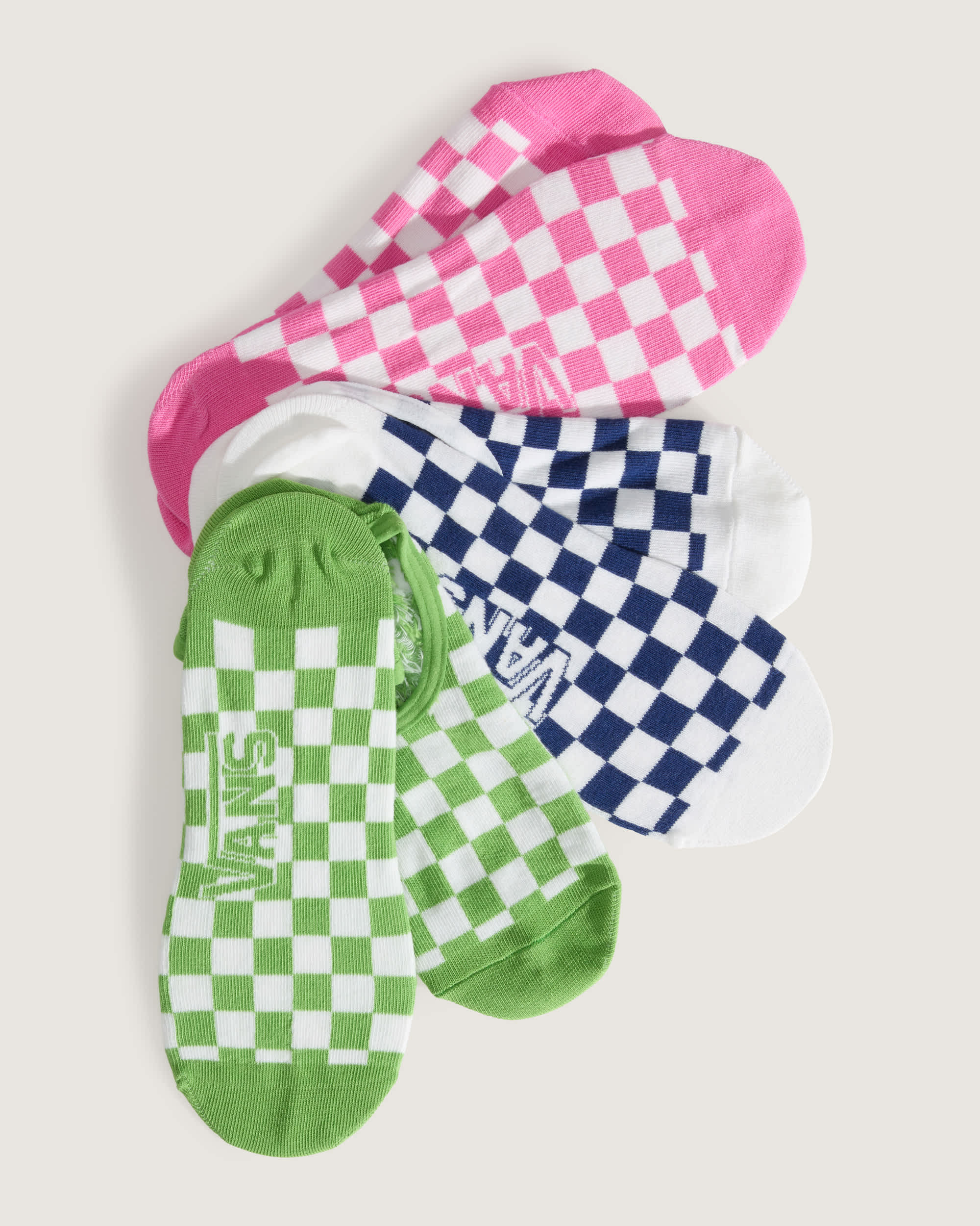 Calcetines Ticker Canoodle Checkerboard 3 pares VANS Rosa ALT1