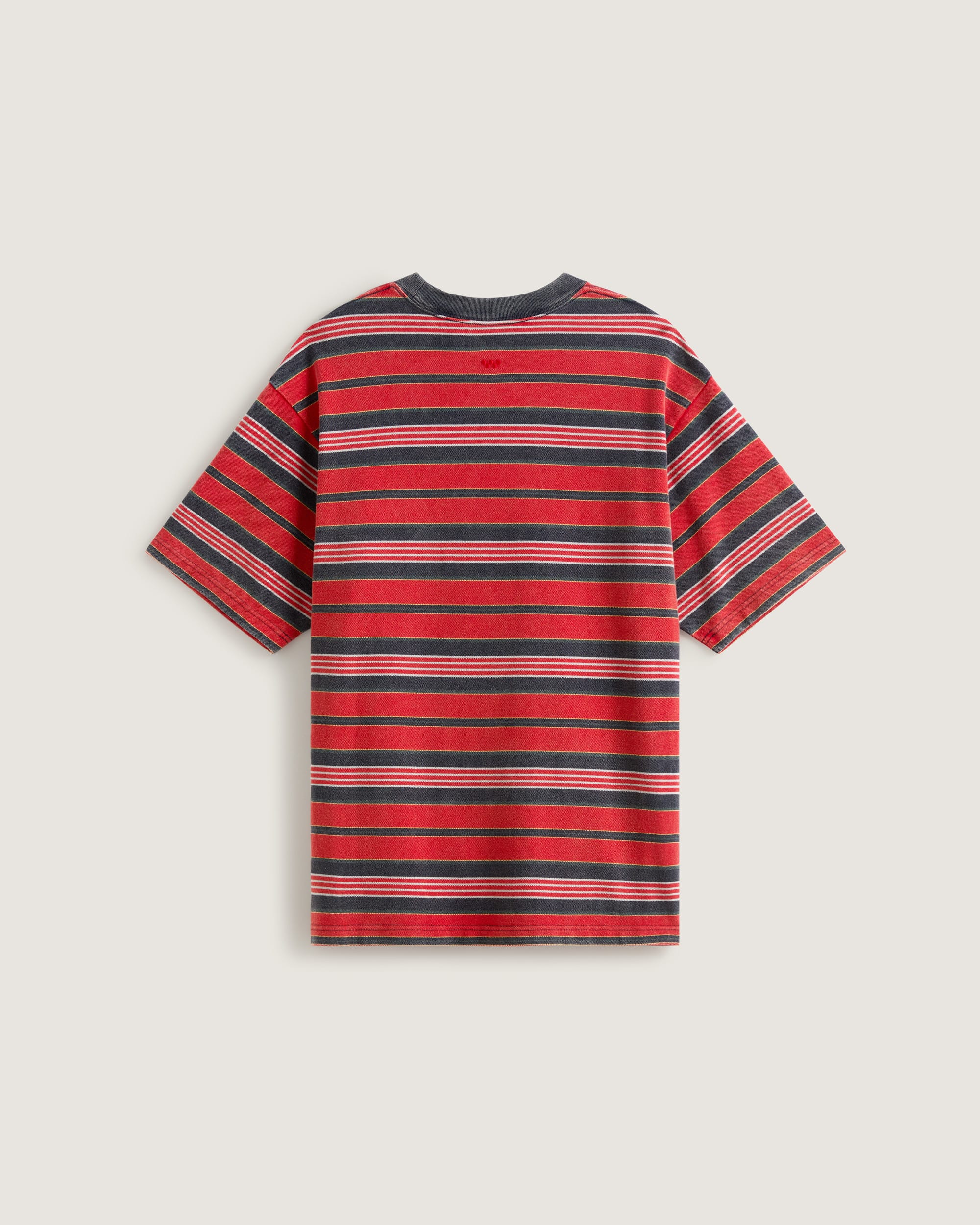 StrickTShirt mit PiquStreifen VANS Rot ALT1