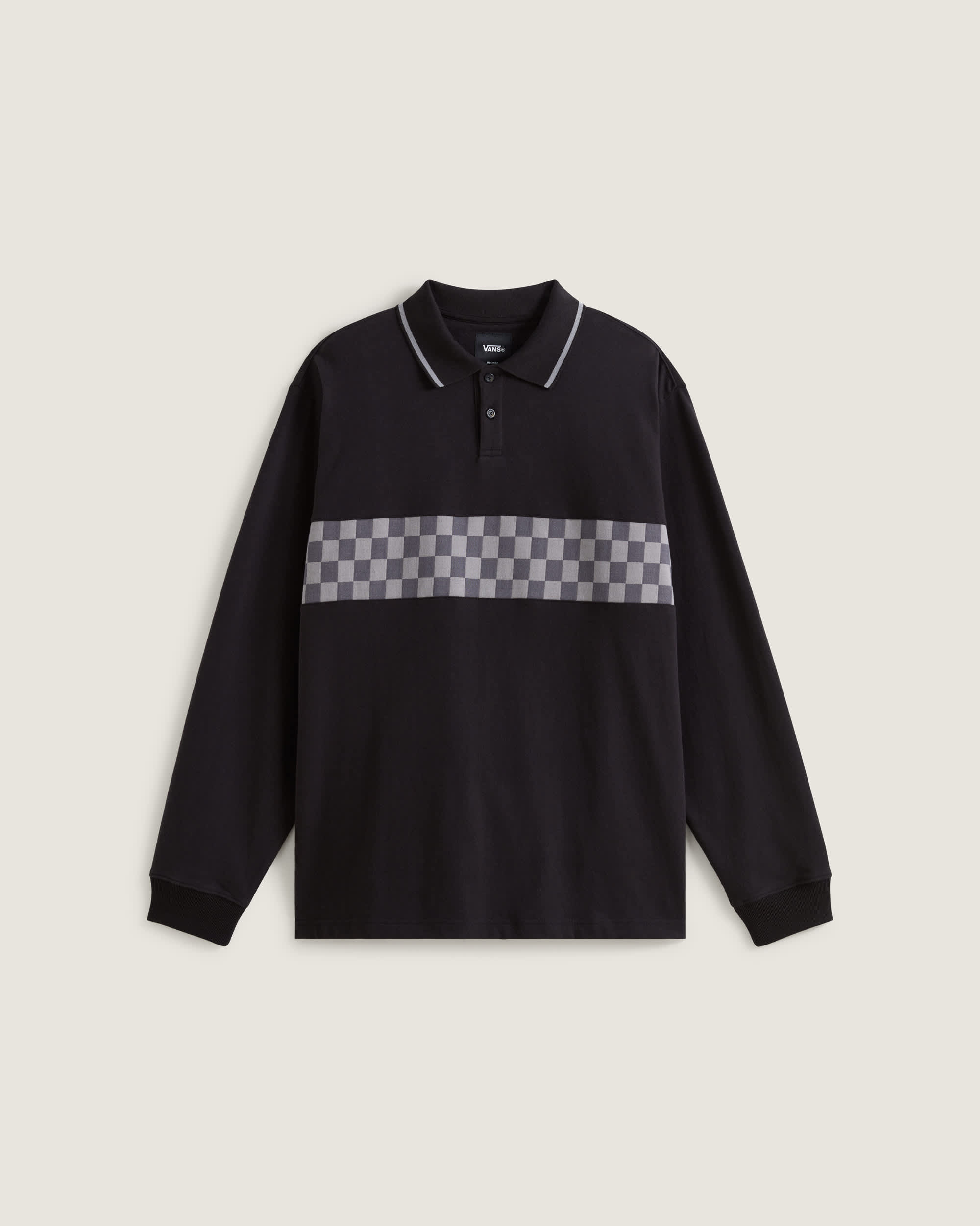 Medford Checkerboard LangarmPolohemd VANS Schwarz HERO