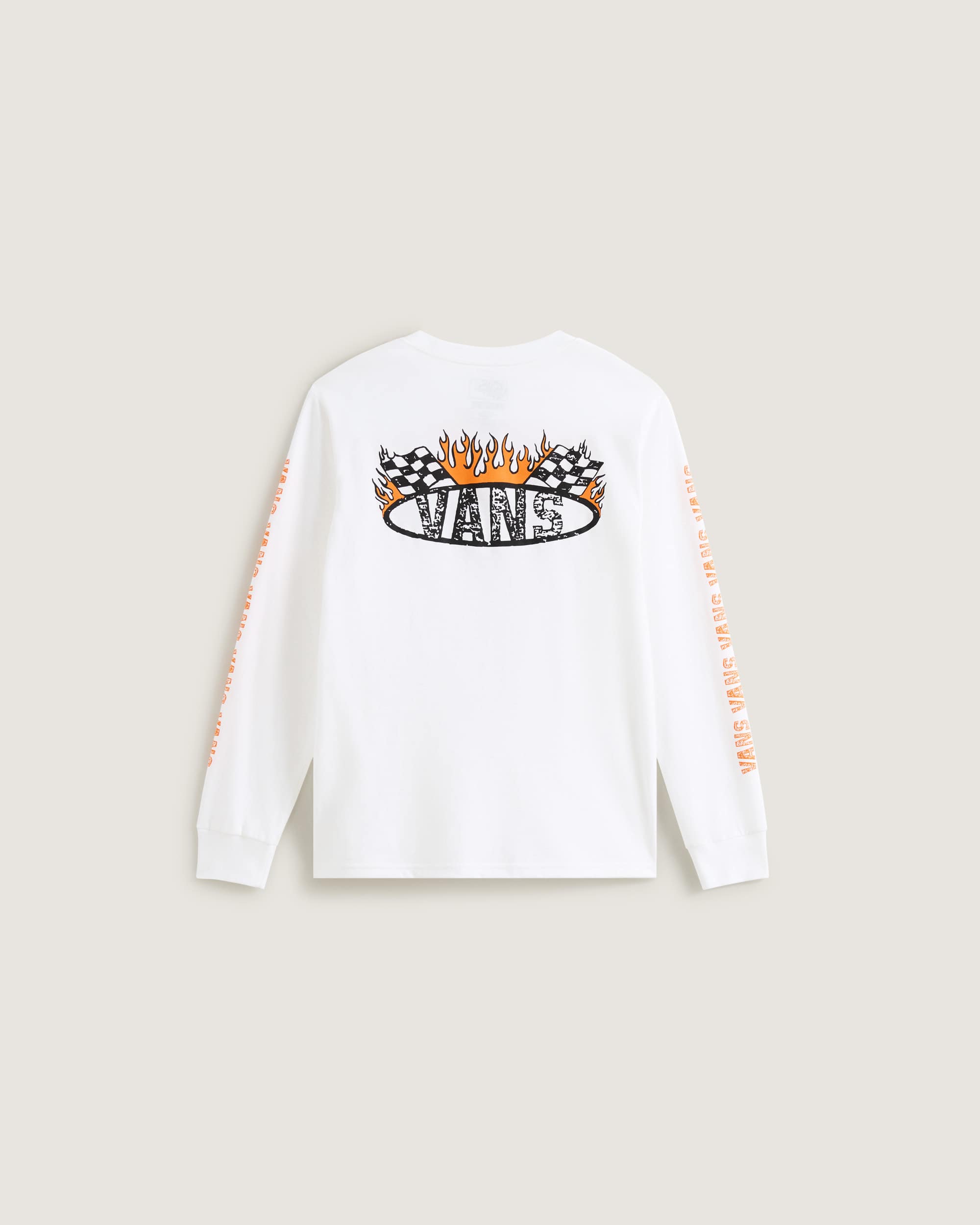 Kiner Racing Flames Langarmshirt 814 Jahre VANS Wei ALT1