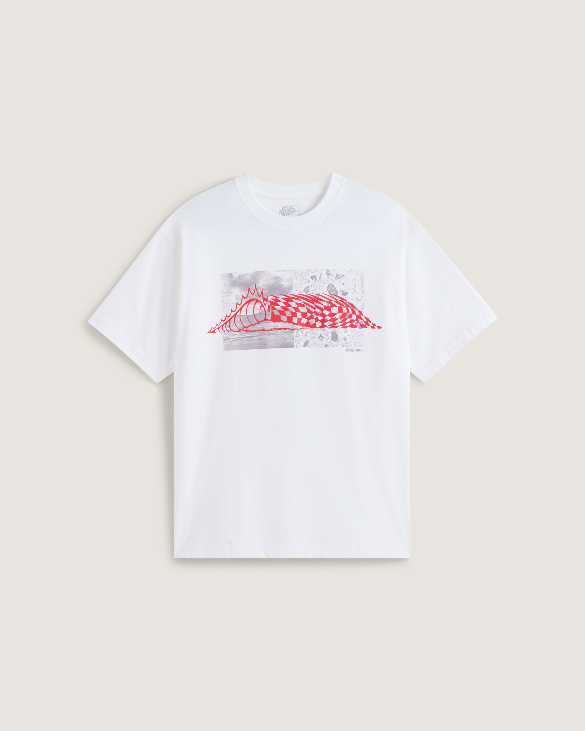 Wave Check SS Tee White VANS Blanco HERO