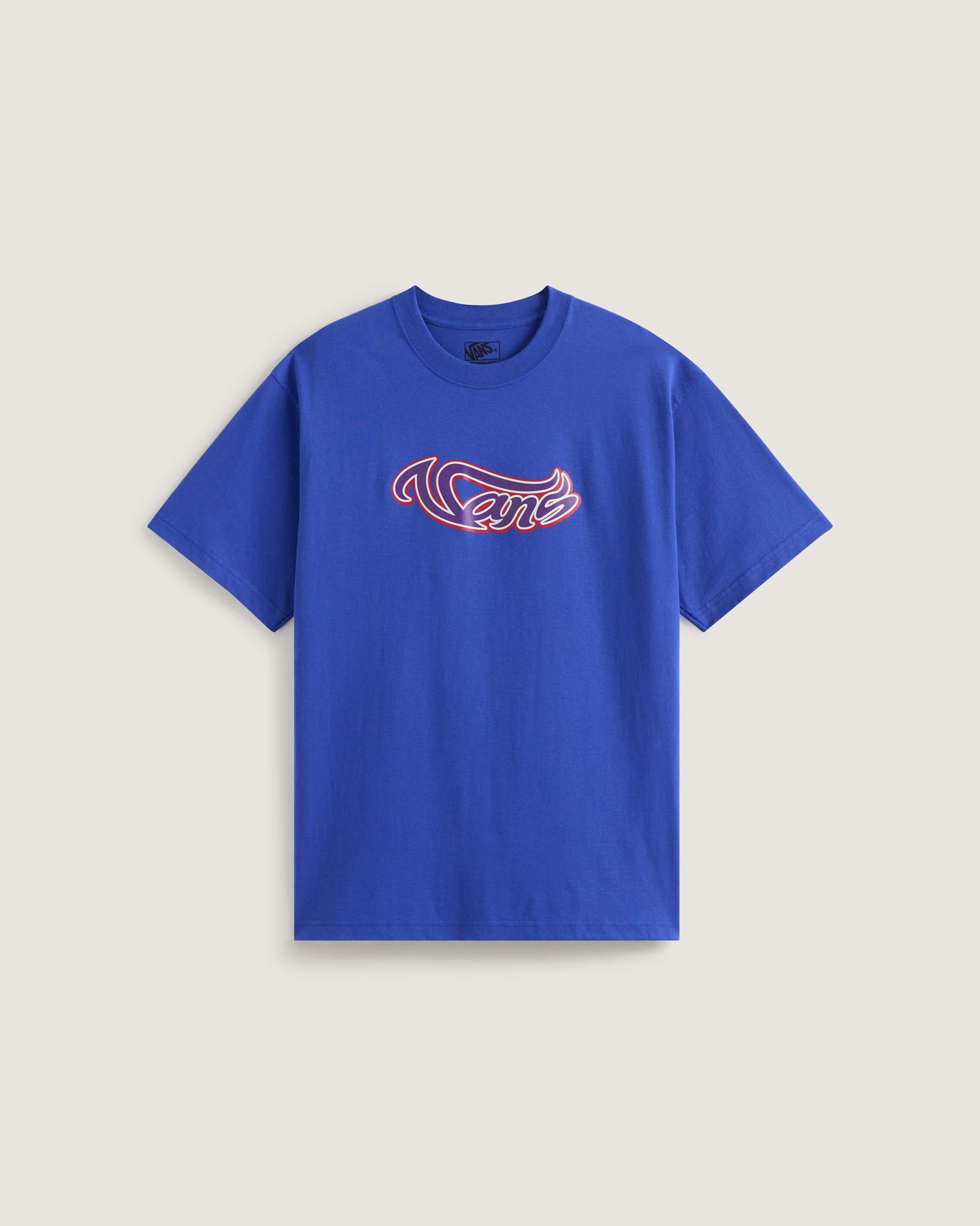 Wavy Script TShirt VANS Blue HERO