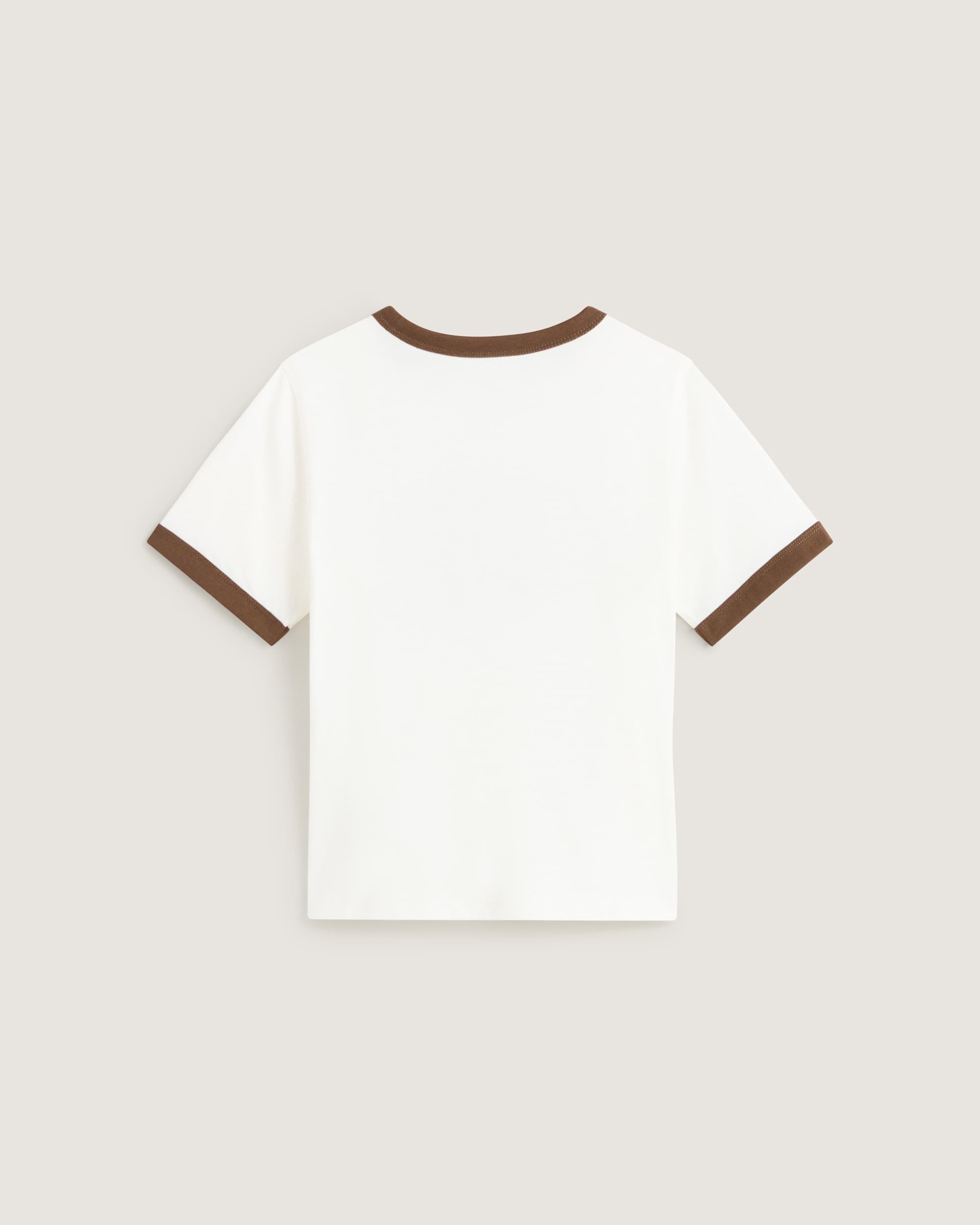 W CENTER CHEST RINGER TEE EGRET VANS Blanco ALT1