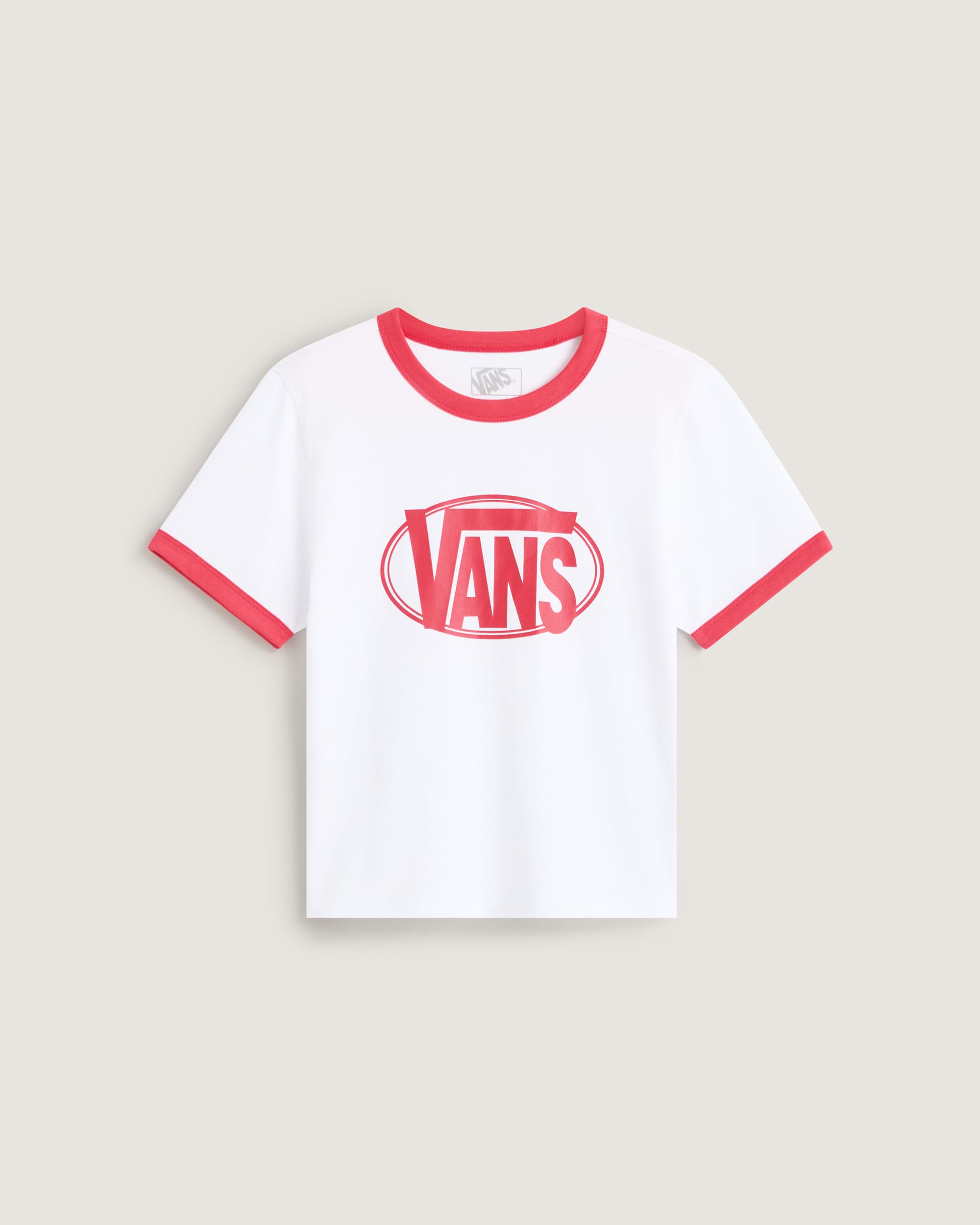 Center Chest Ringer Tee VANS Wit HERO