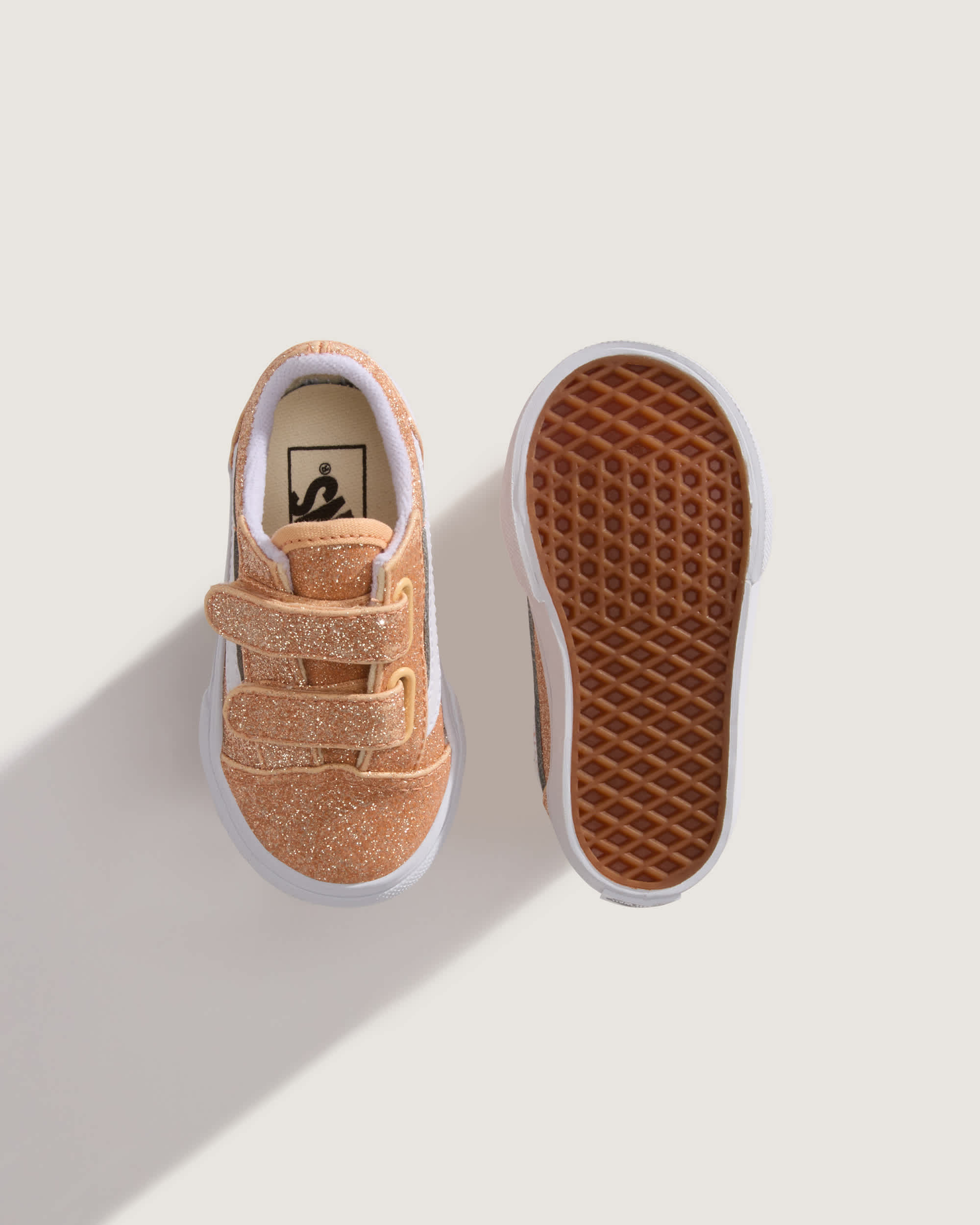 Old Skool V GLITTER Apricot Glow VANS Orange ALT2