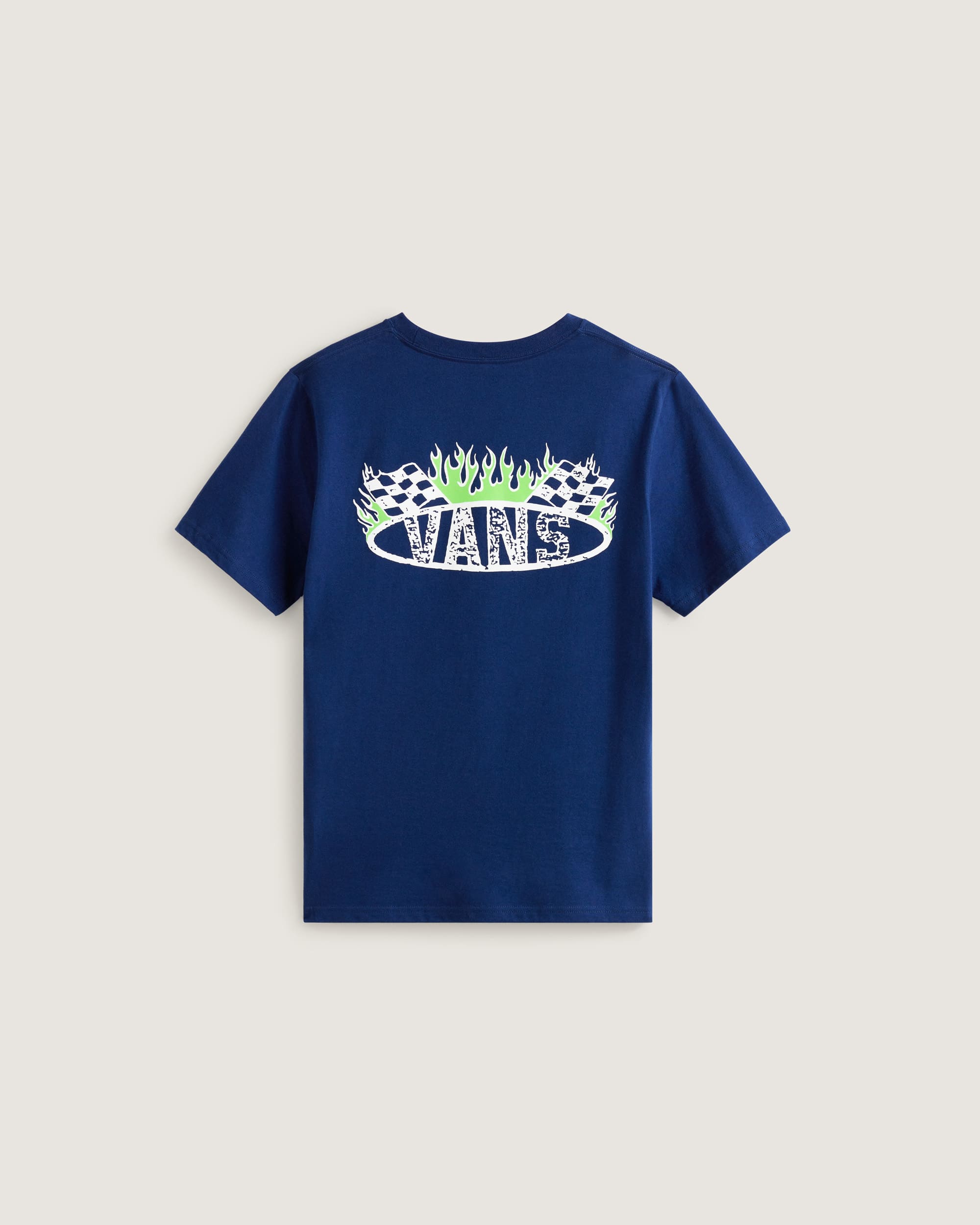 Kinder Racing Flames TShirt 814 Jahre VANS Blau ALT1