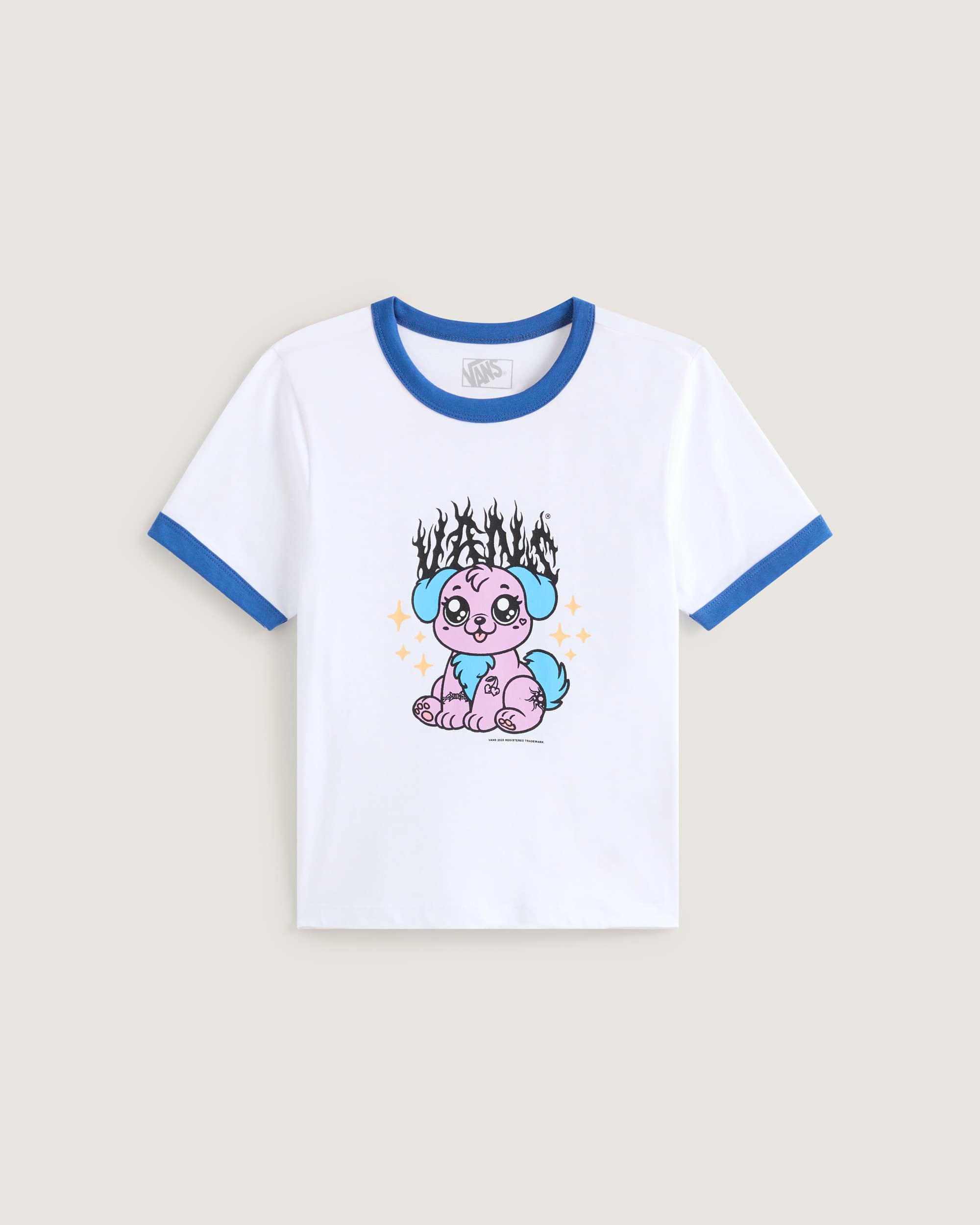 Puppy Ringer TShirt VANS White HERO