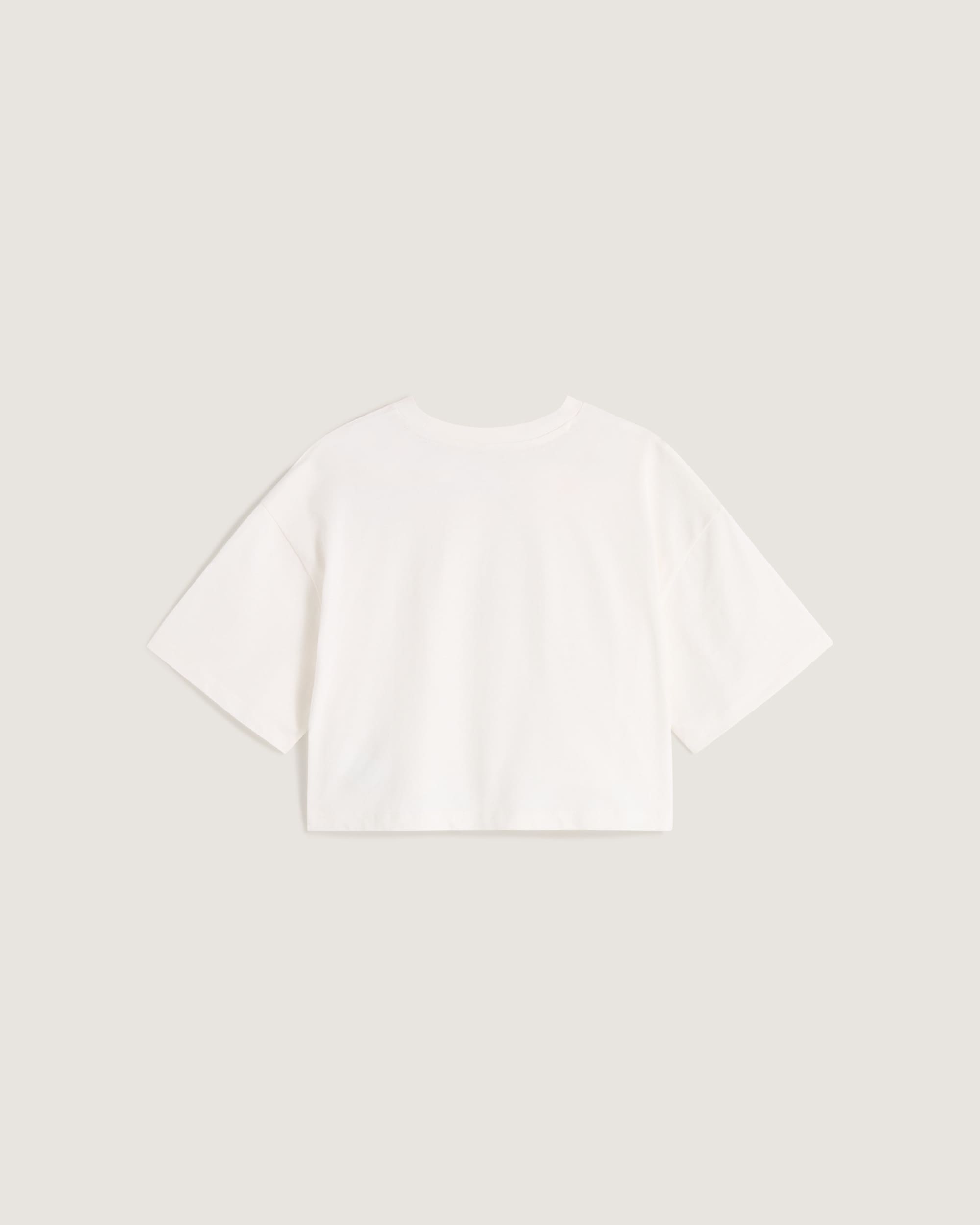 ELLIPSE RELAX CROP SS EGRET VANS Blanco ALT1