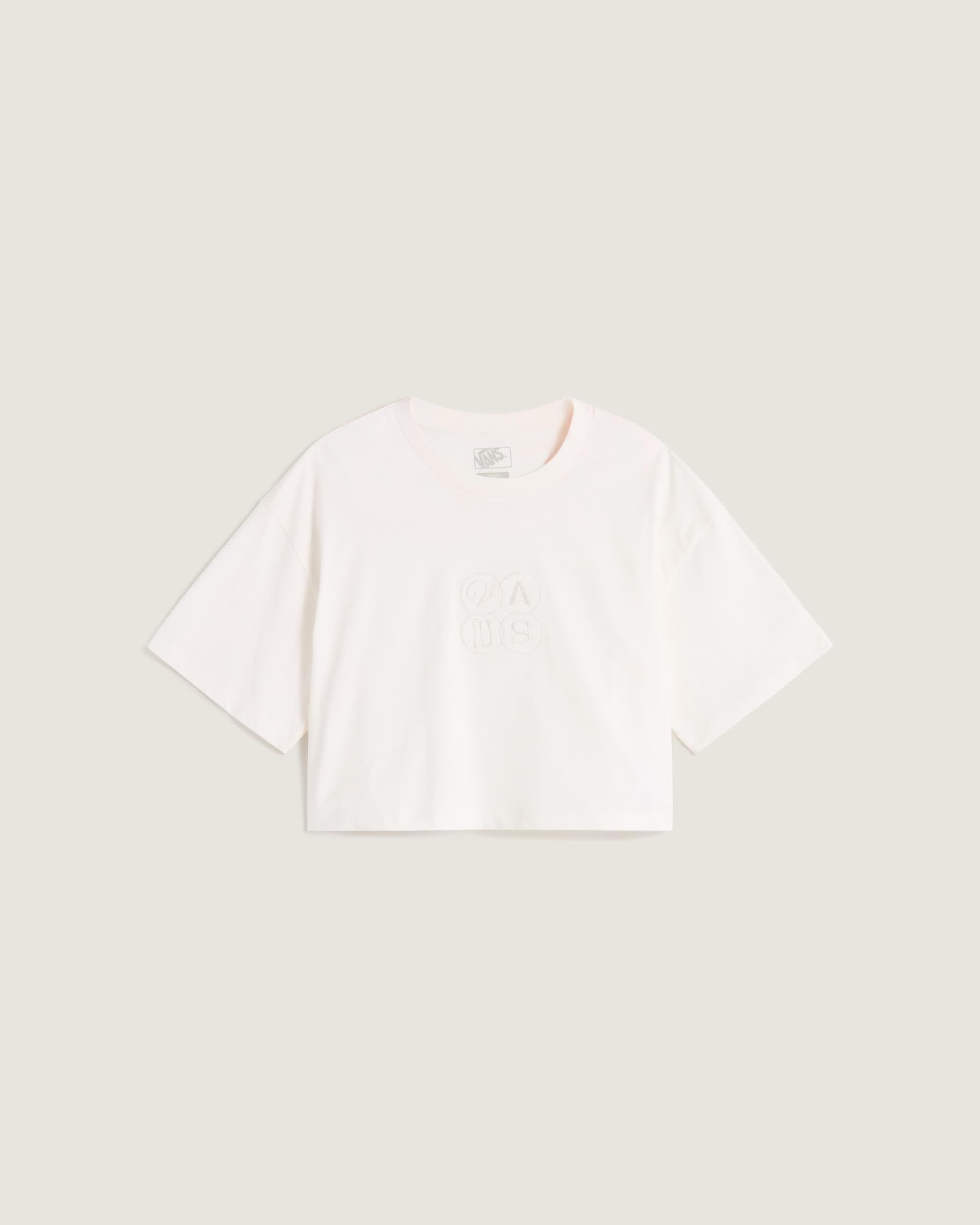 ELLIPSE RELAX CROP SS EGRET VANS Blanco HERO