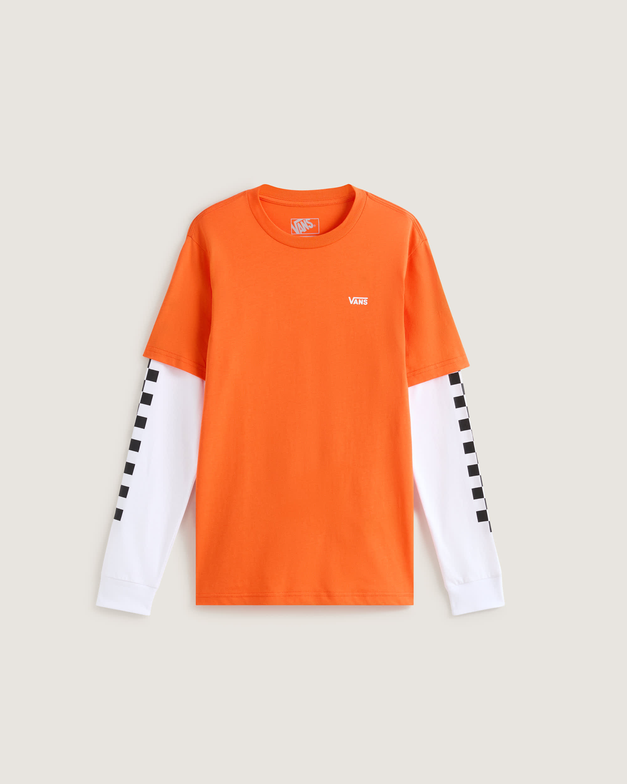 Twofer LangarmTShirt 814 Jahre mit CheckDetails VANS Orange HERO