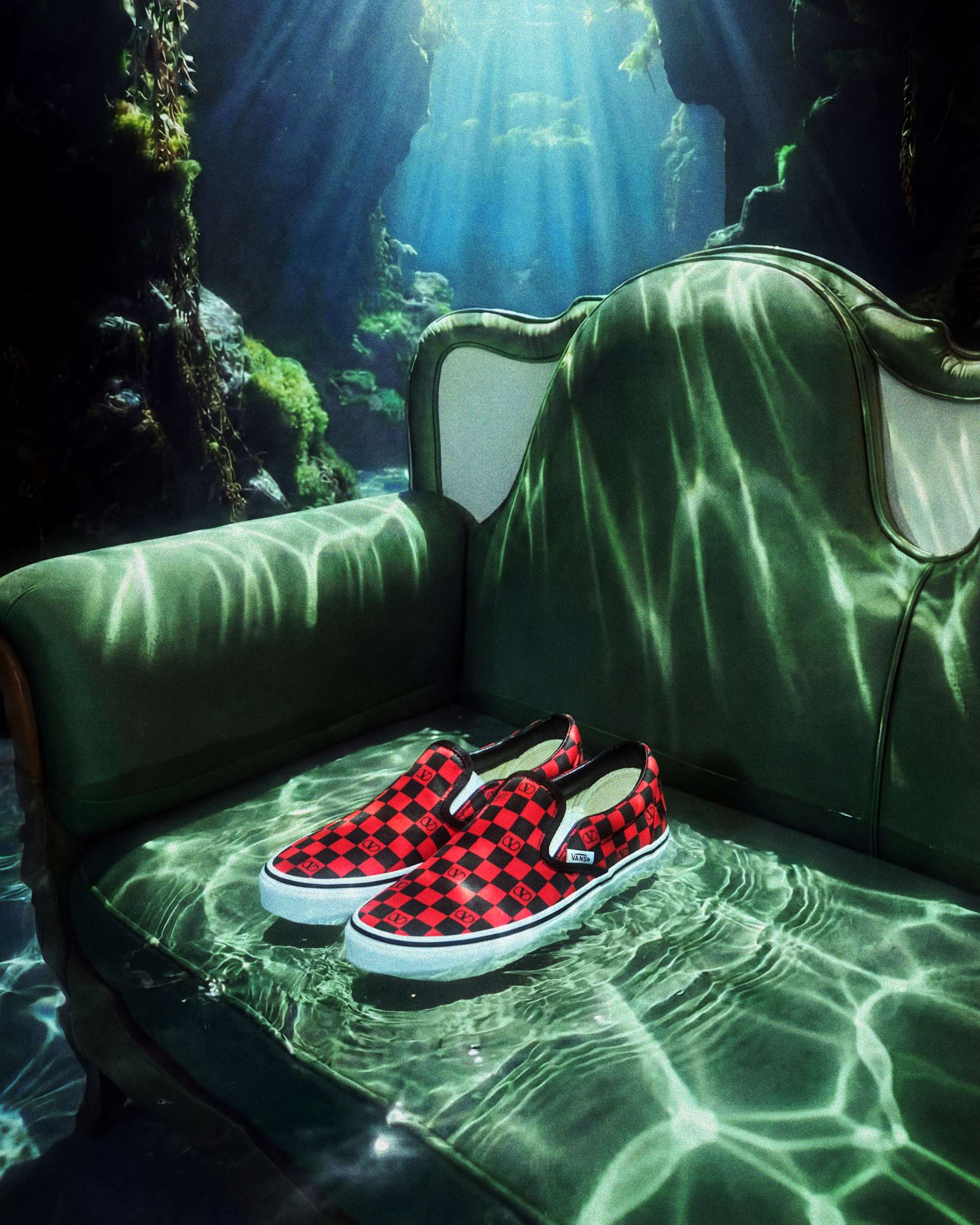Scarpe Classic SlipOn Checkerboard Valentino Garavani e Vans VANS Rosso ALT5