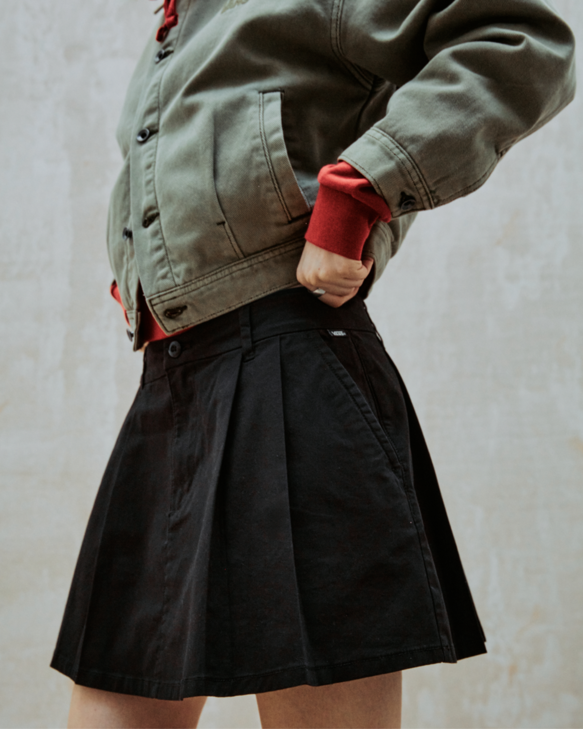 Authentic Chino Mini Skirt Black VANS Schwarz ALT2