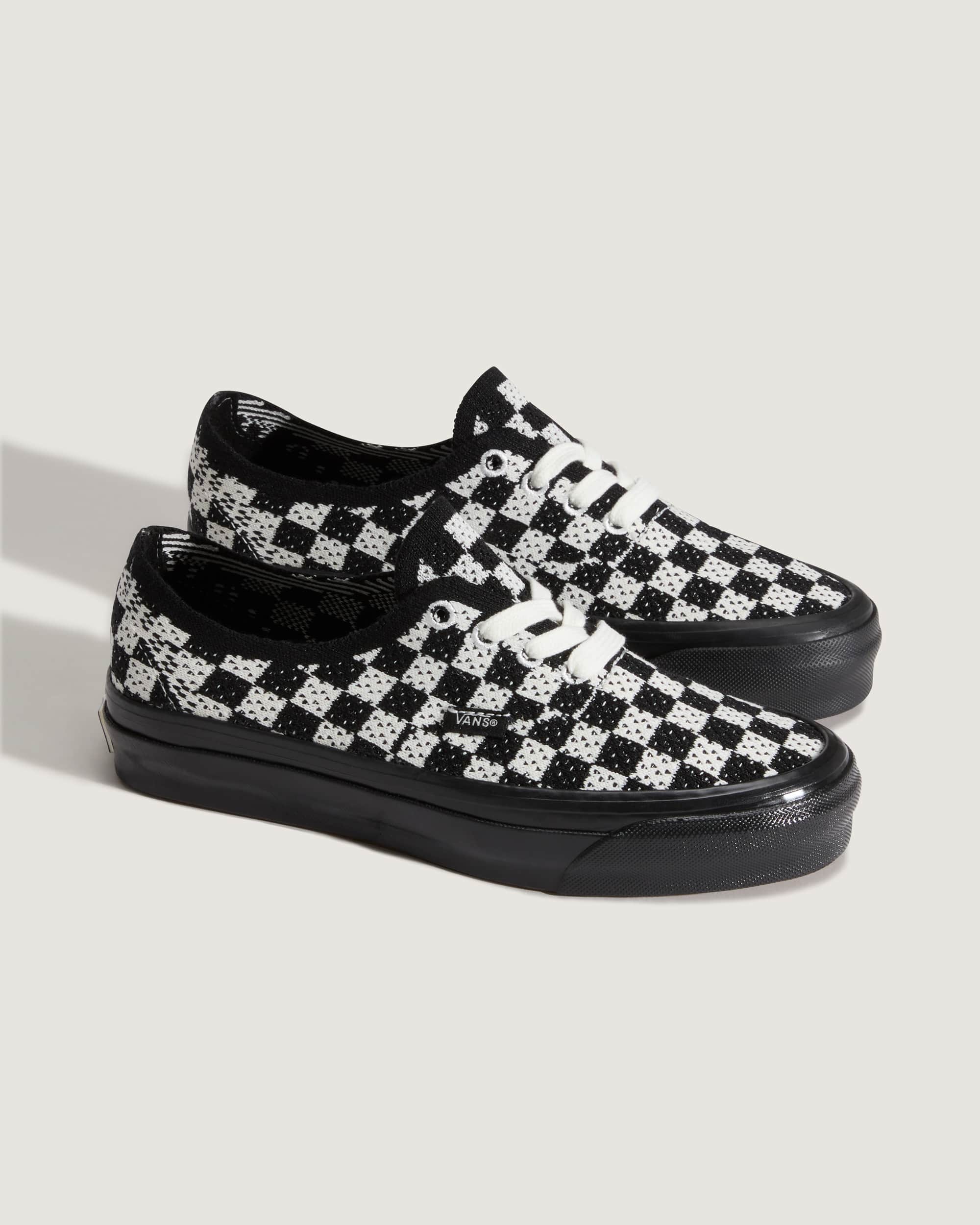 Premium Authentic Checkerboard Shoes VANS Black ALT1