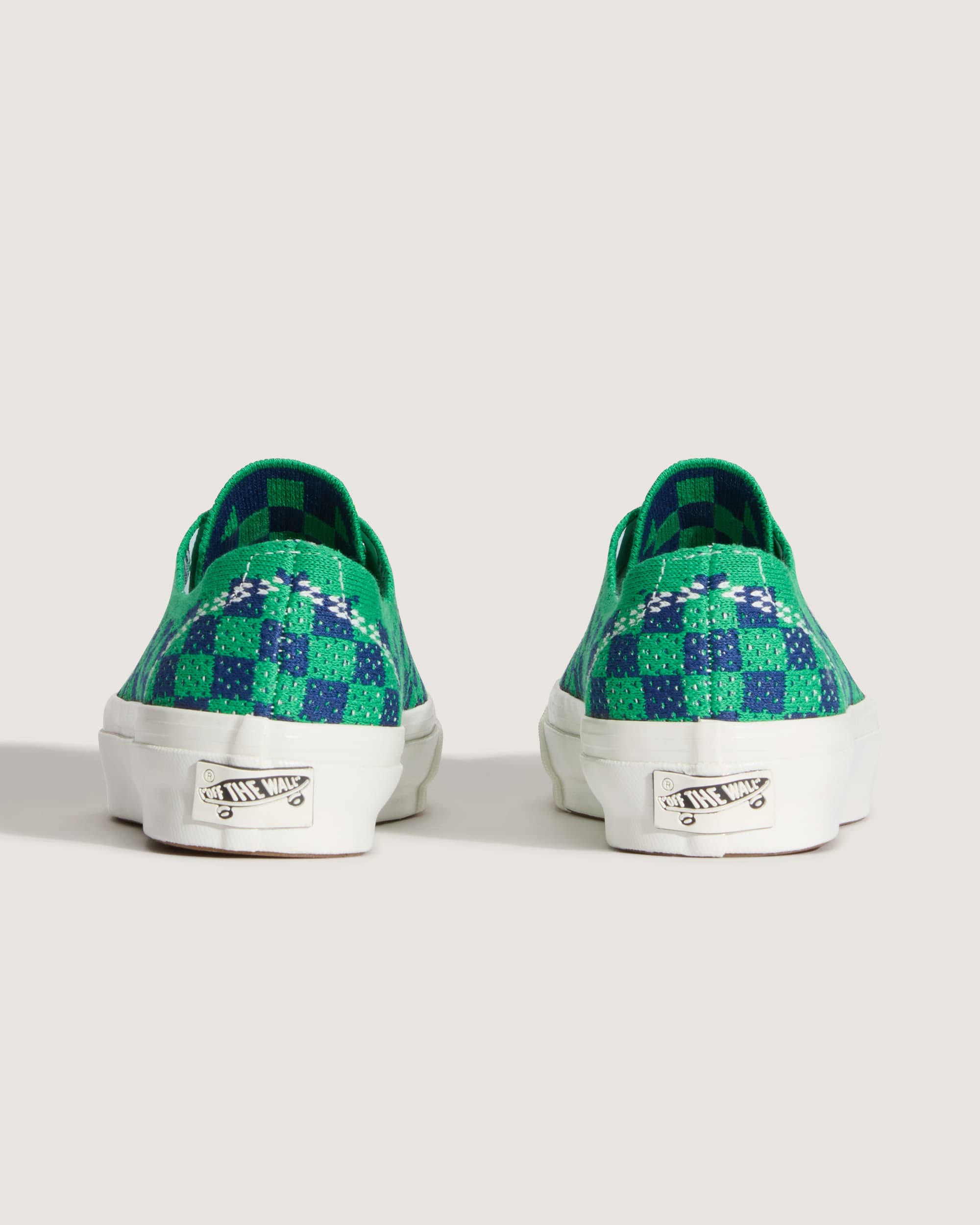 Chaussures Premium Authentic Checkerboard VANS Vert ALT3