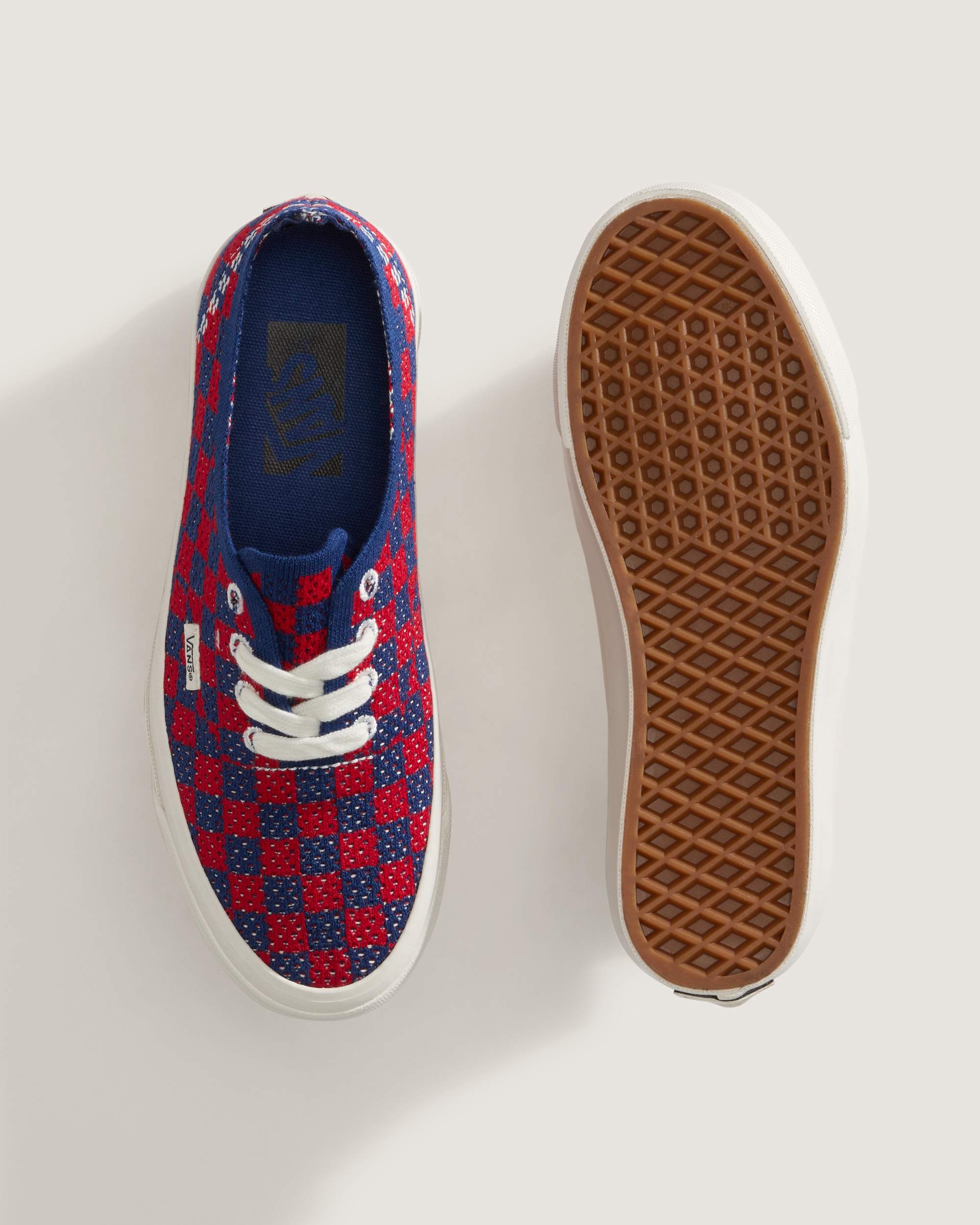Premium Authentic Checkerboard Shoes VANS Red ALT2