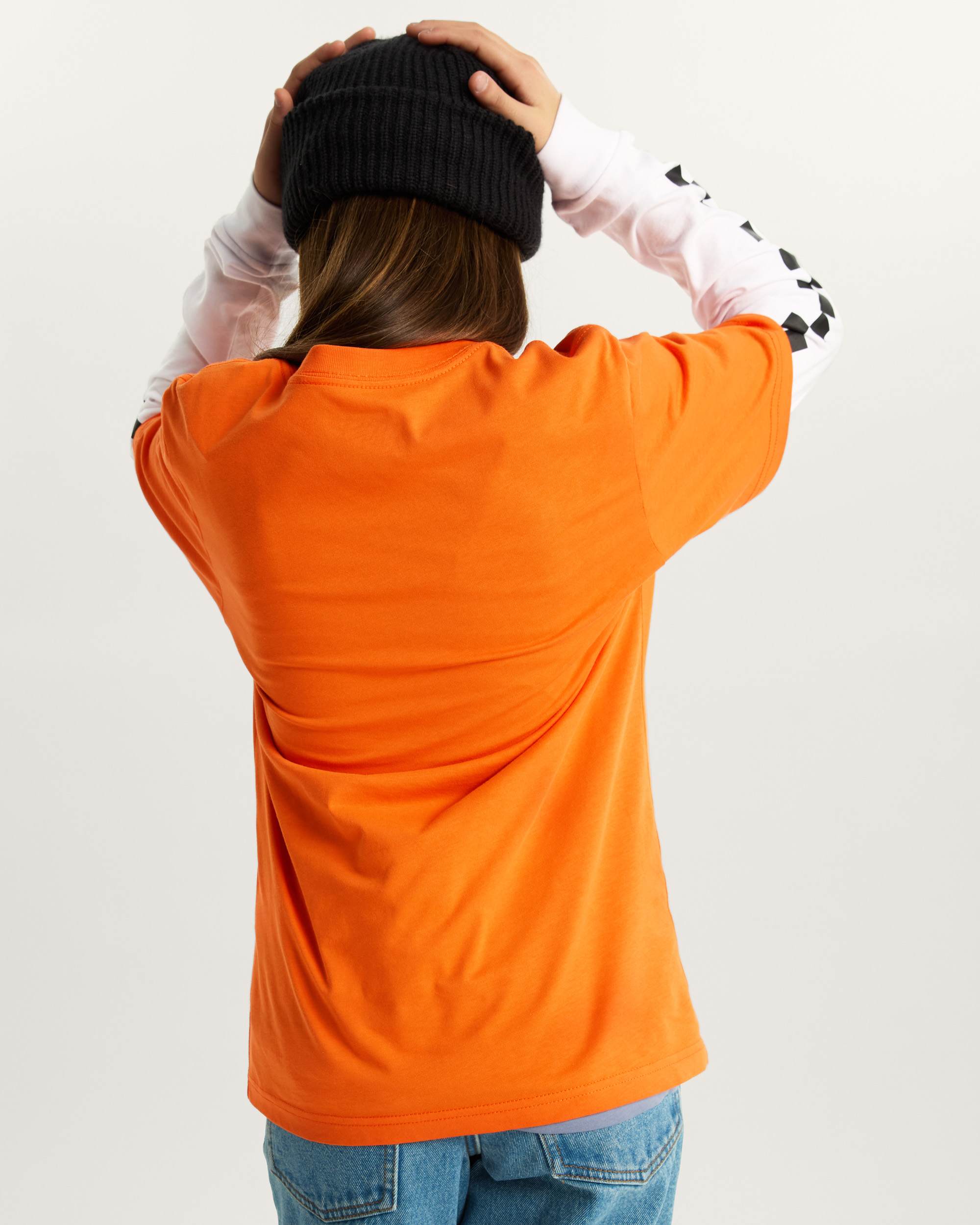 LONG CHECK TWOFER TShirt 814 Years VANS Orange ALT7