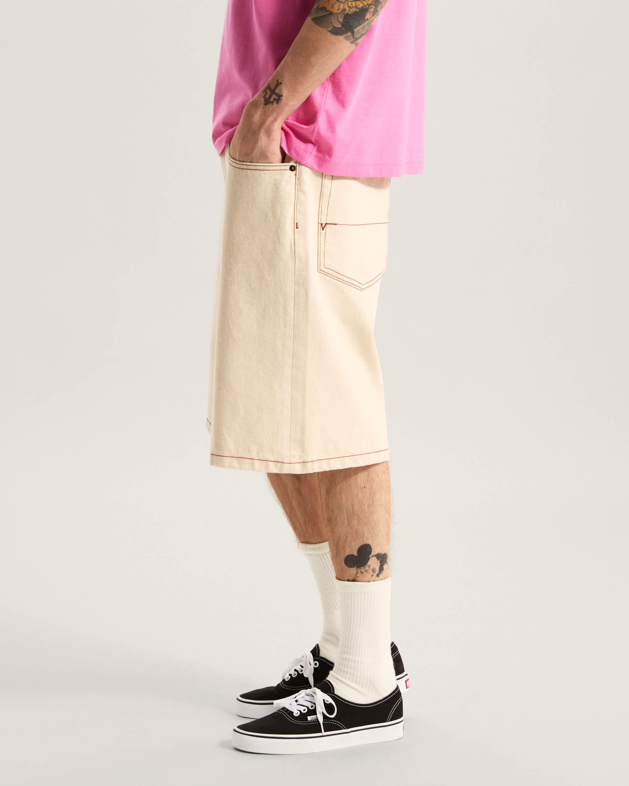 Pantalones cortos denim de corte holgado Check5 VANS Blanco ALT4