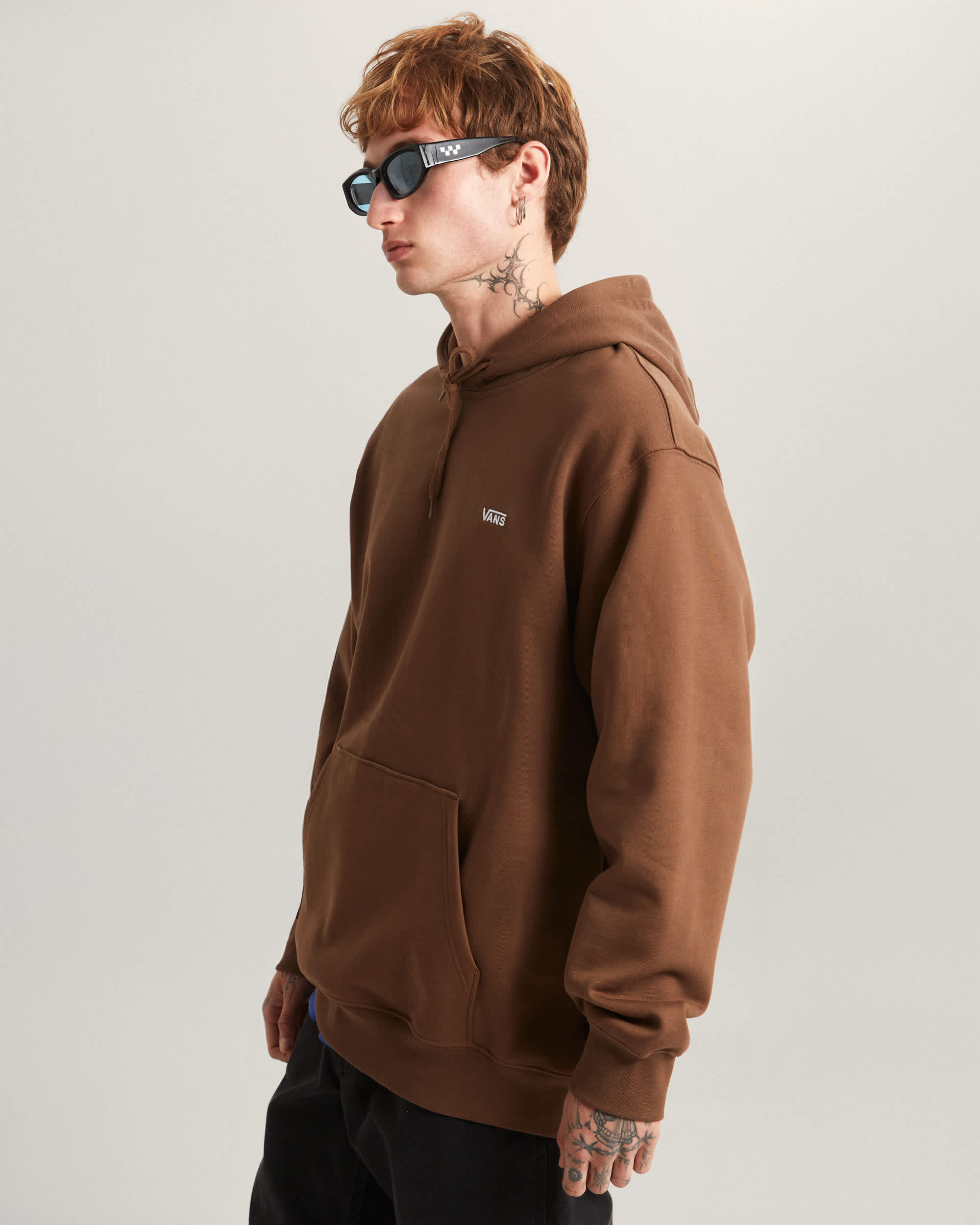 LEFT CHEST II LOOSE Hoodie VANS Bruin ALT2