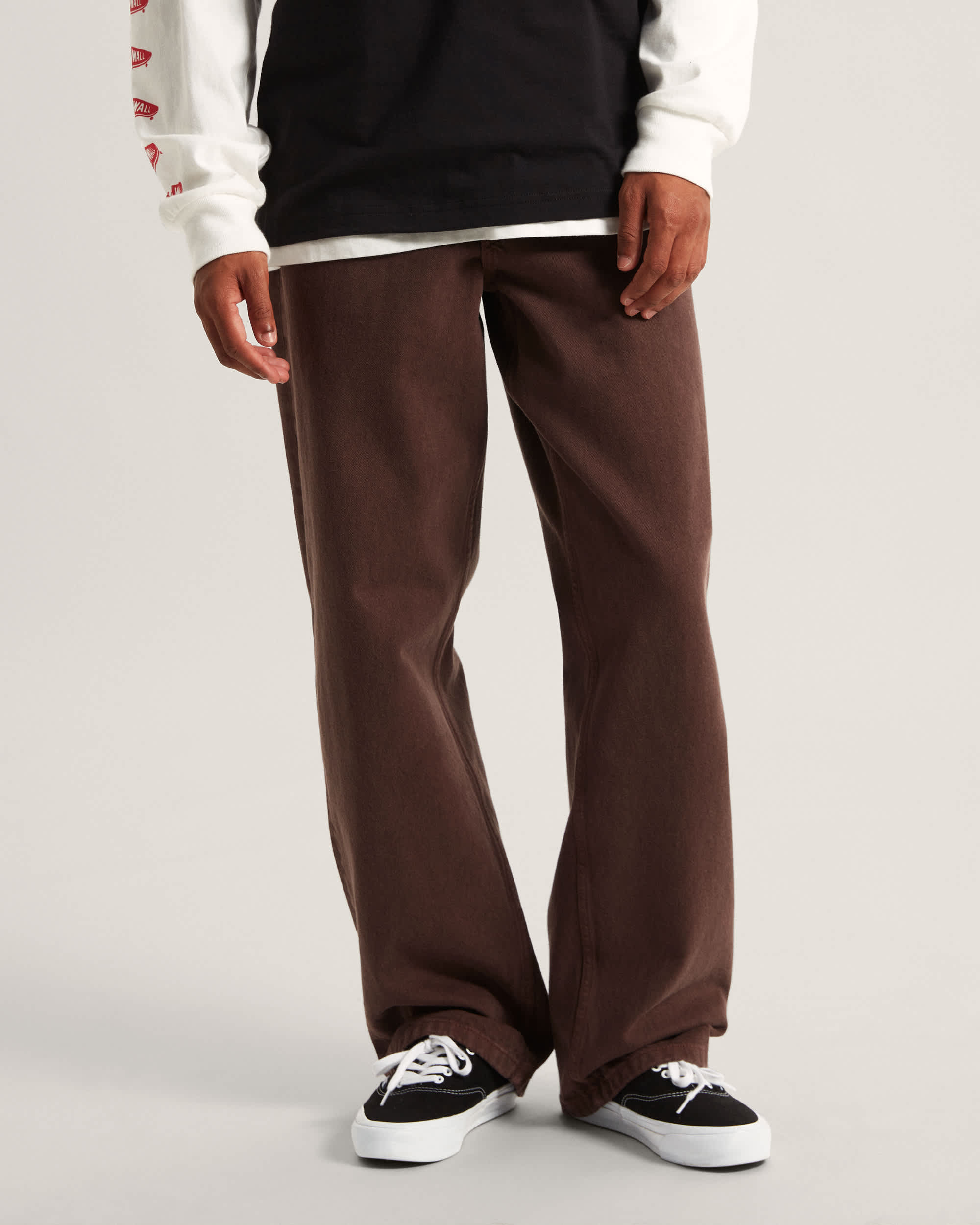 Check5 Loose Denim Pant Dark Brown VANS Marrn ALT2