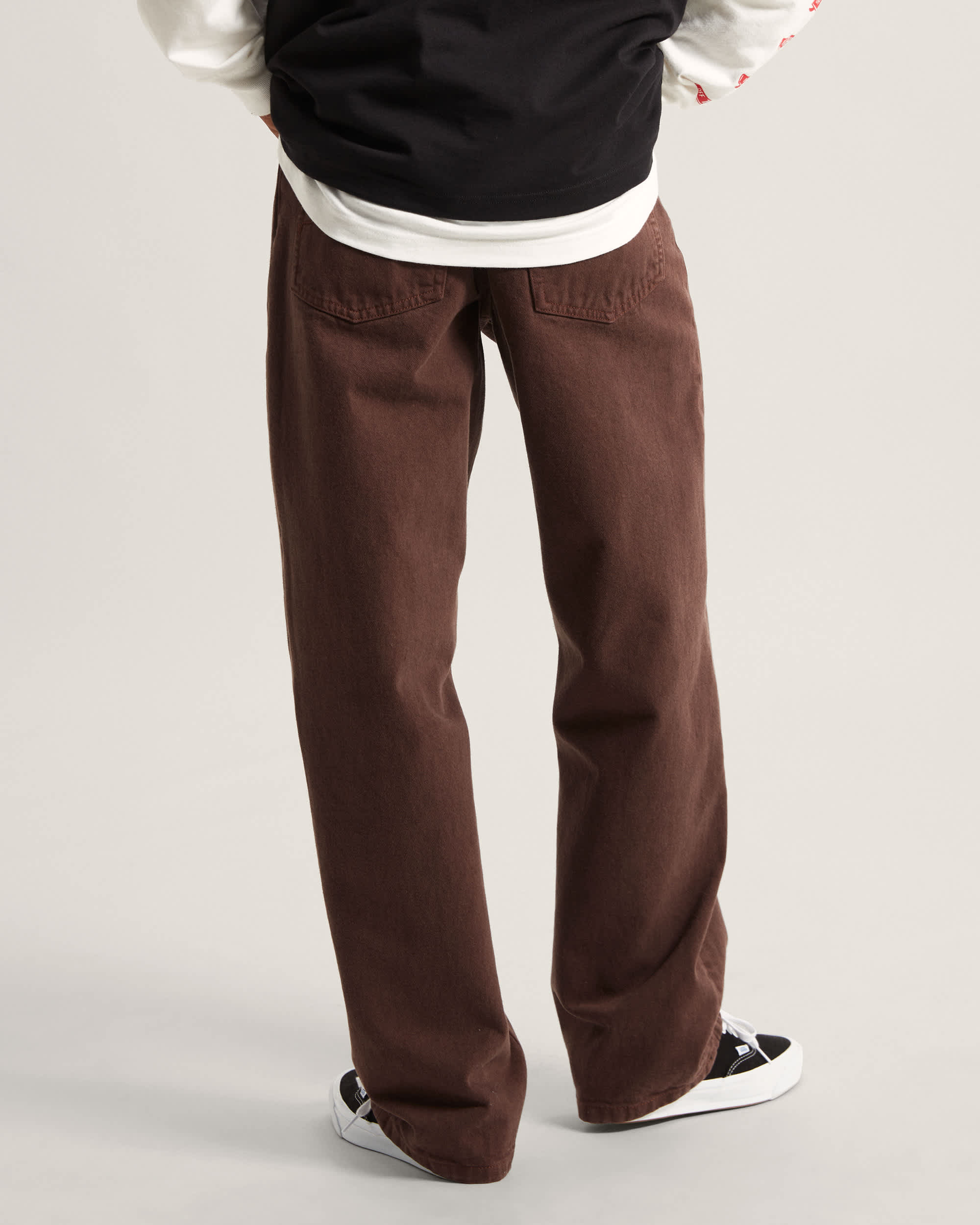 Check5 Loose Denim Pant Dark Brown VANS Marrn ALT3