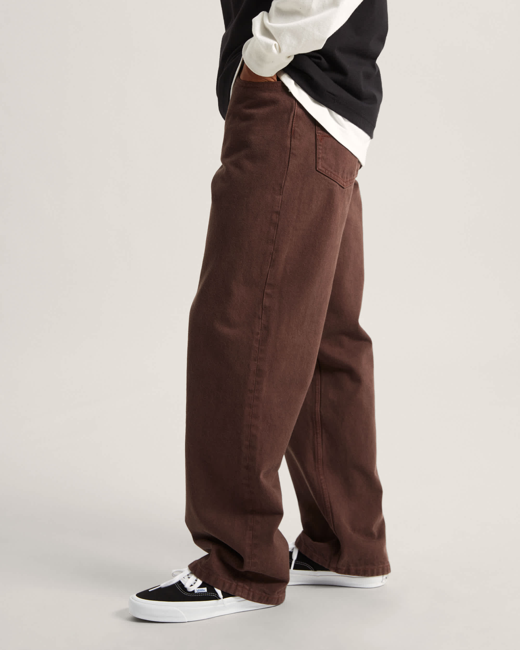 Check5 Loose Denim Pant Dark Brown VANS Marrn ALT4