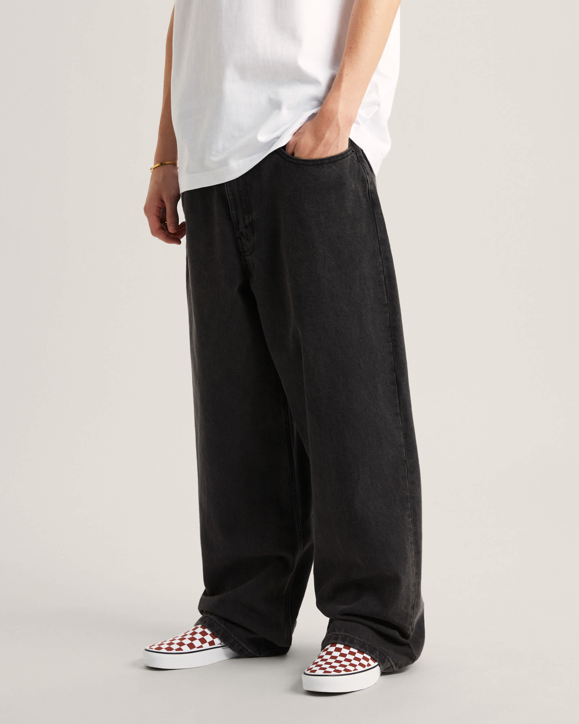 Pantalones largos vaqueros Check5 de tiro cado VANS Negro ALT2