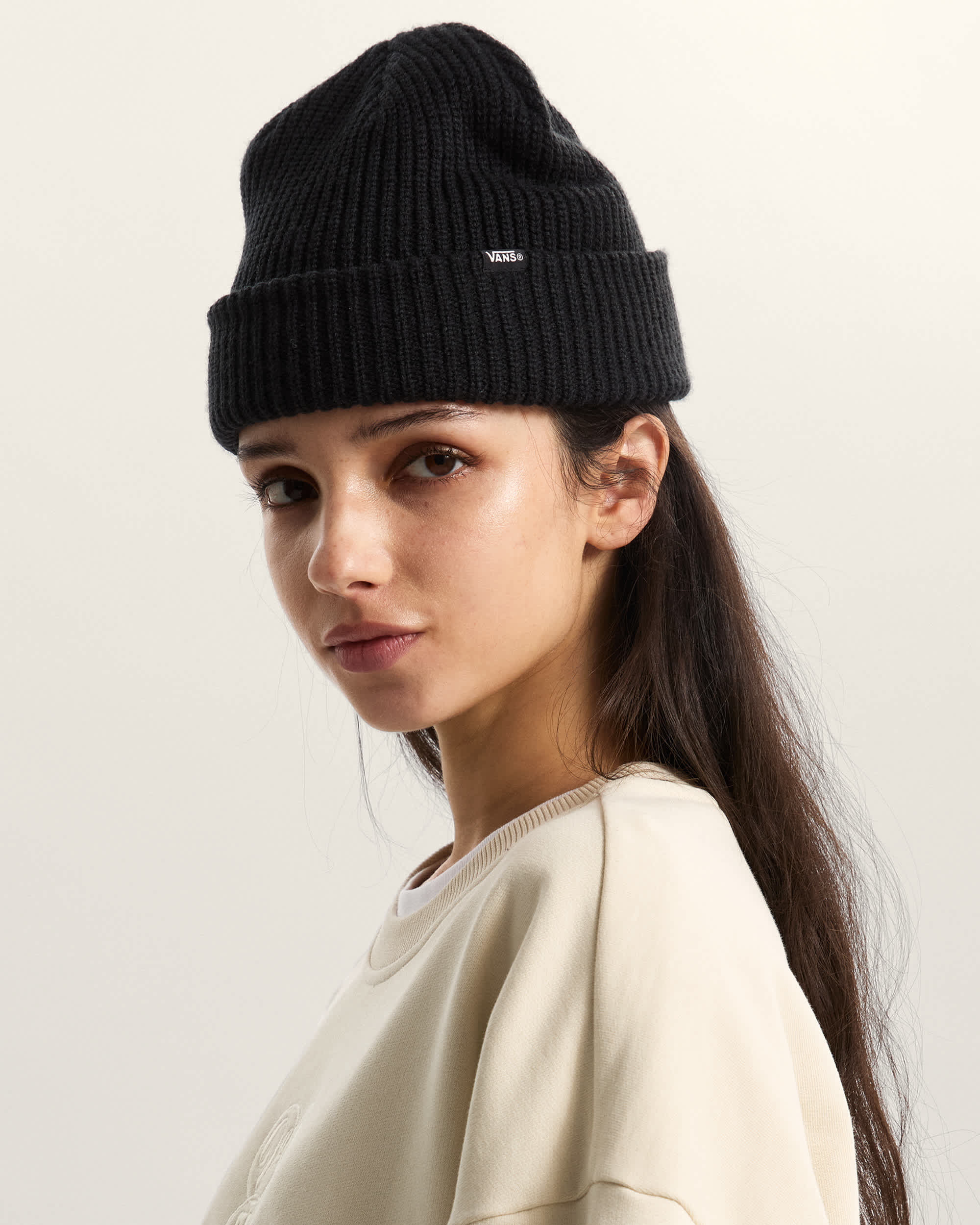 Core Basic Beanie mit Umschlag VANS Schwarz ALT3