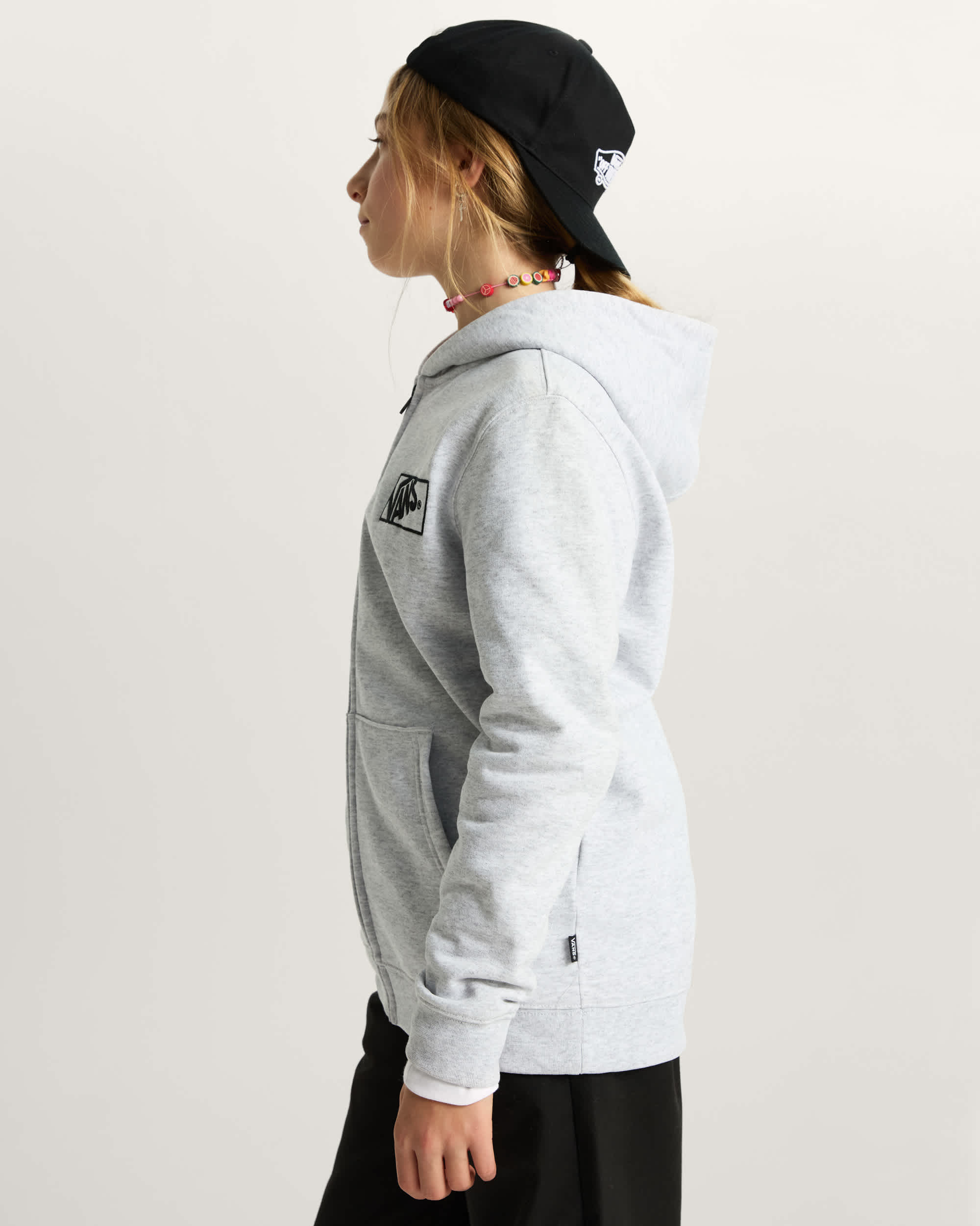 BY BLOCKED BOX FZ HOODIE Light Grey Heather VANS Grey ALT9