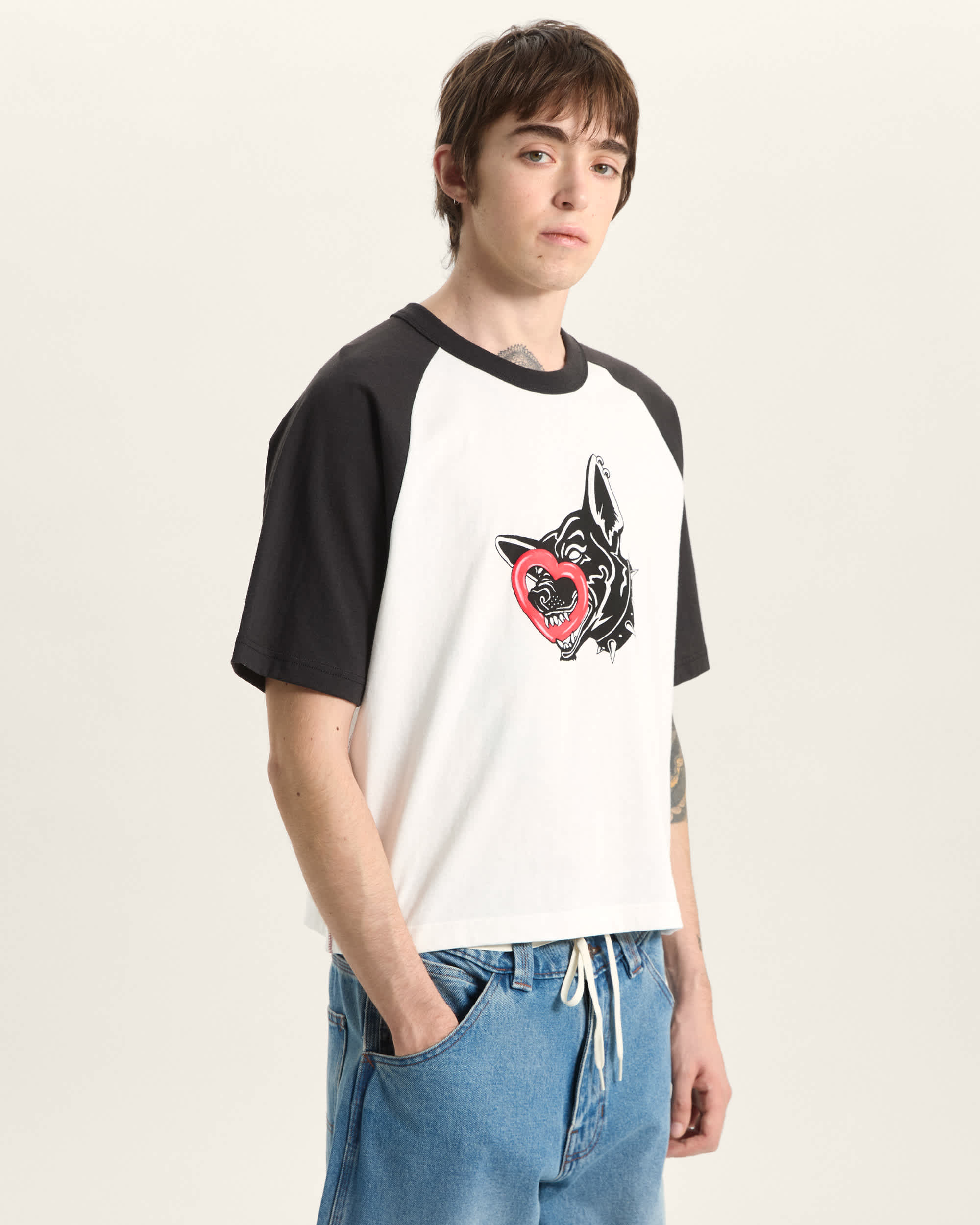 Dayana Dog Face Short SS Tee White VANS Blanco ALT2