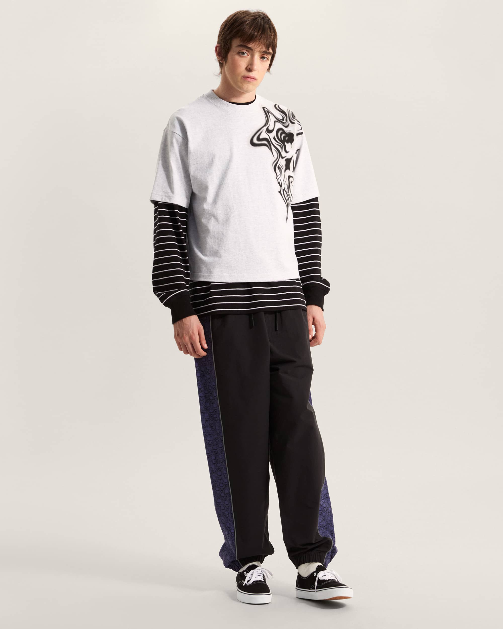 Smoke Skull Short SS Tee ASH HEATHER VANS Gris ALT4