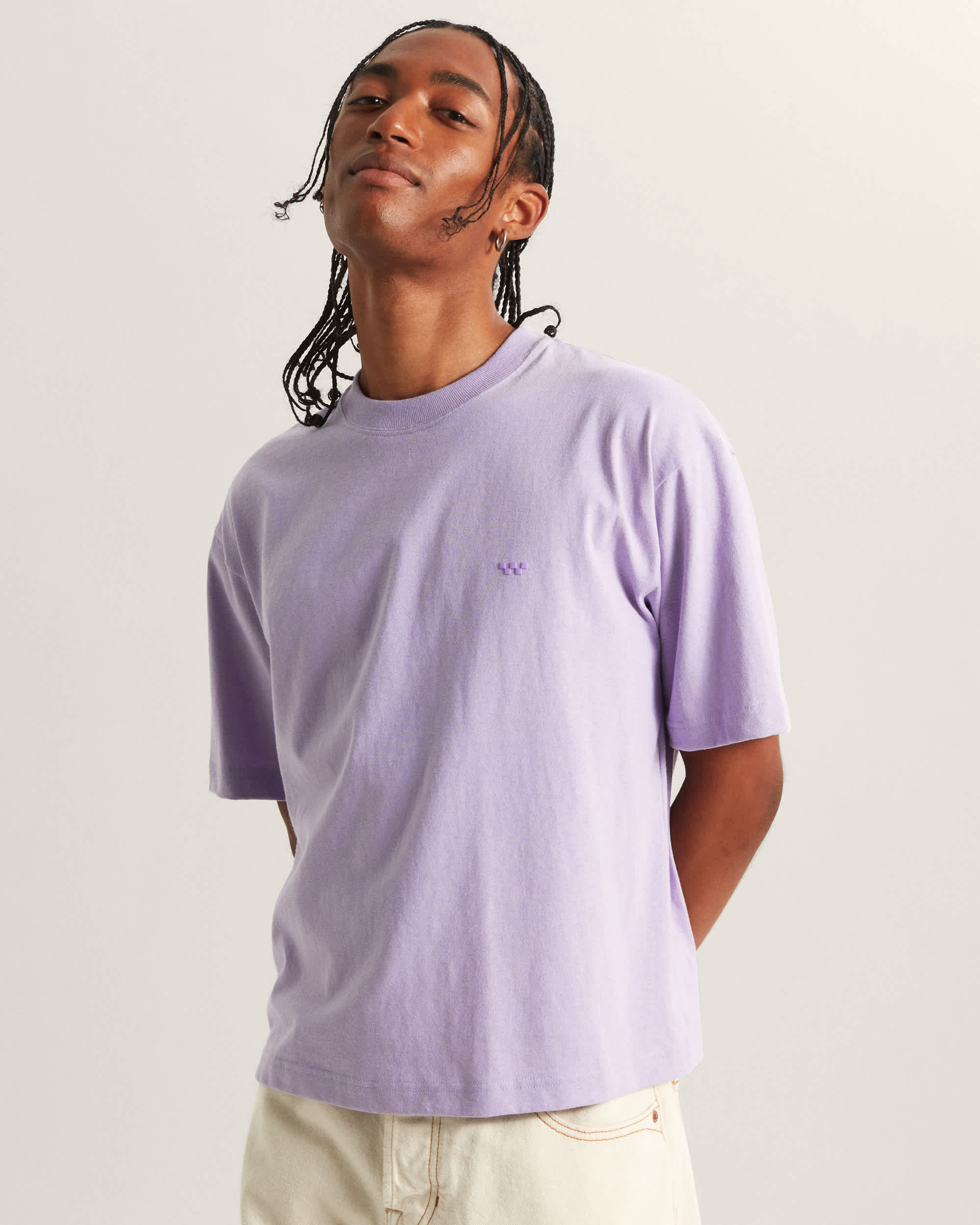 Kurzes Blurred Face TShirt VANS Fliederfarben ALT2