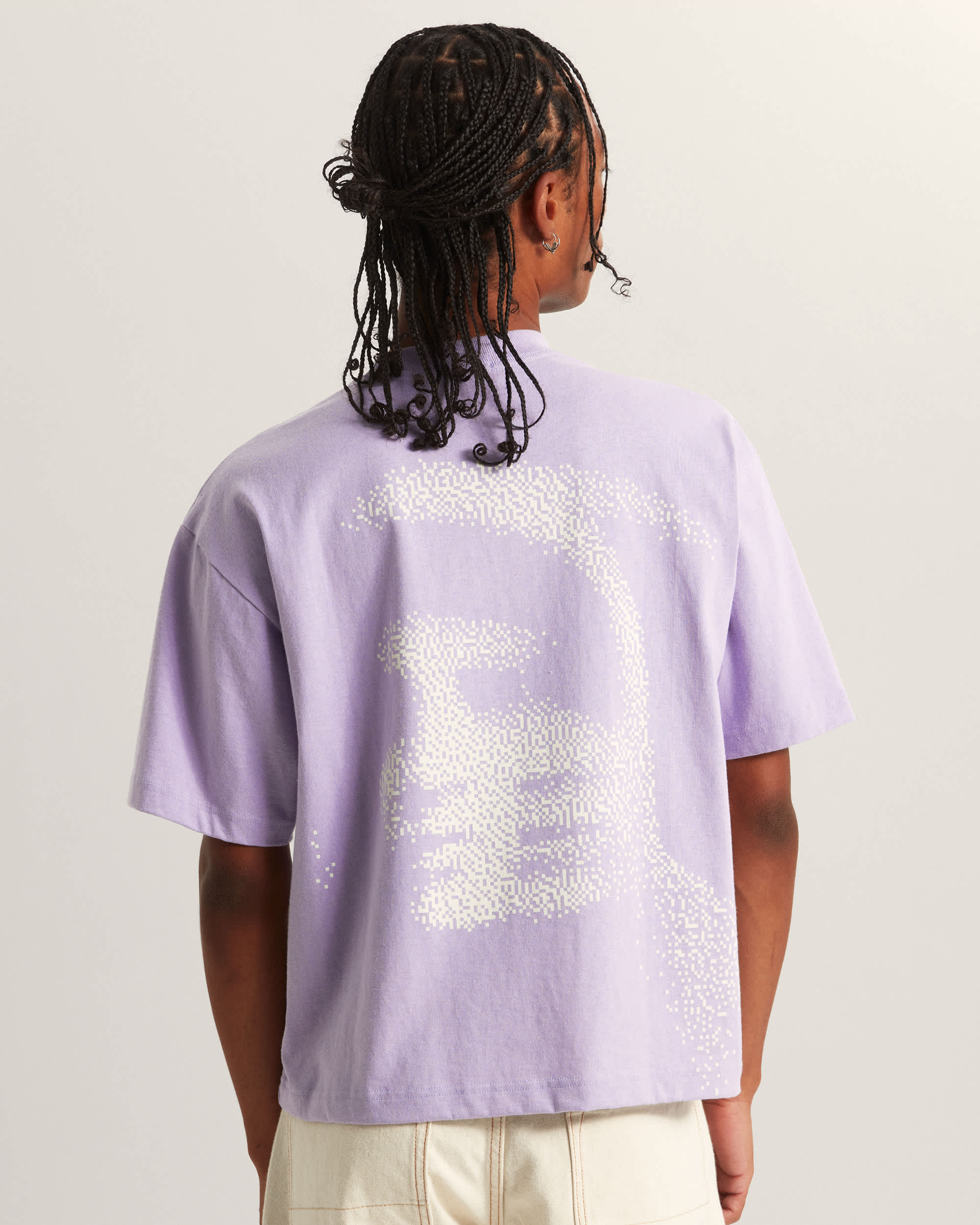 Kurzes Blurred Face TShirt VANS Fliederfarben ALT3