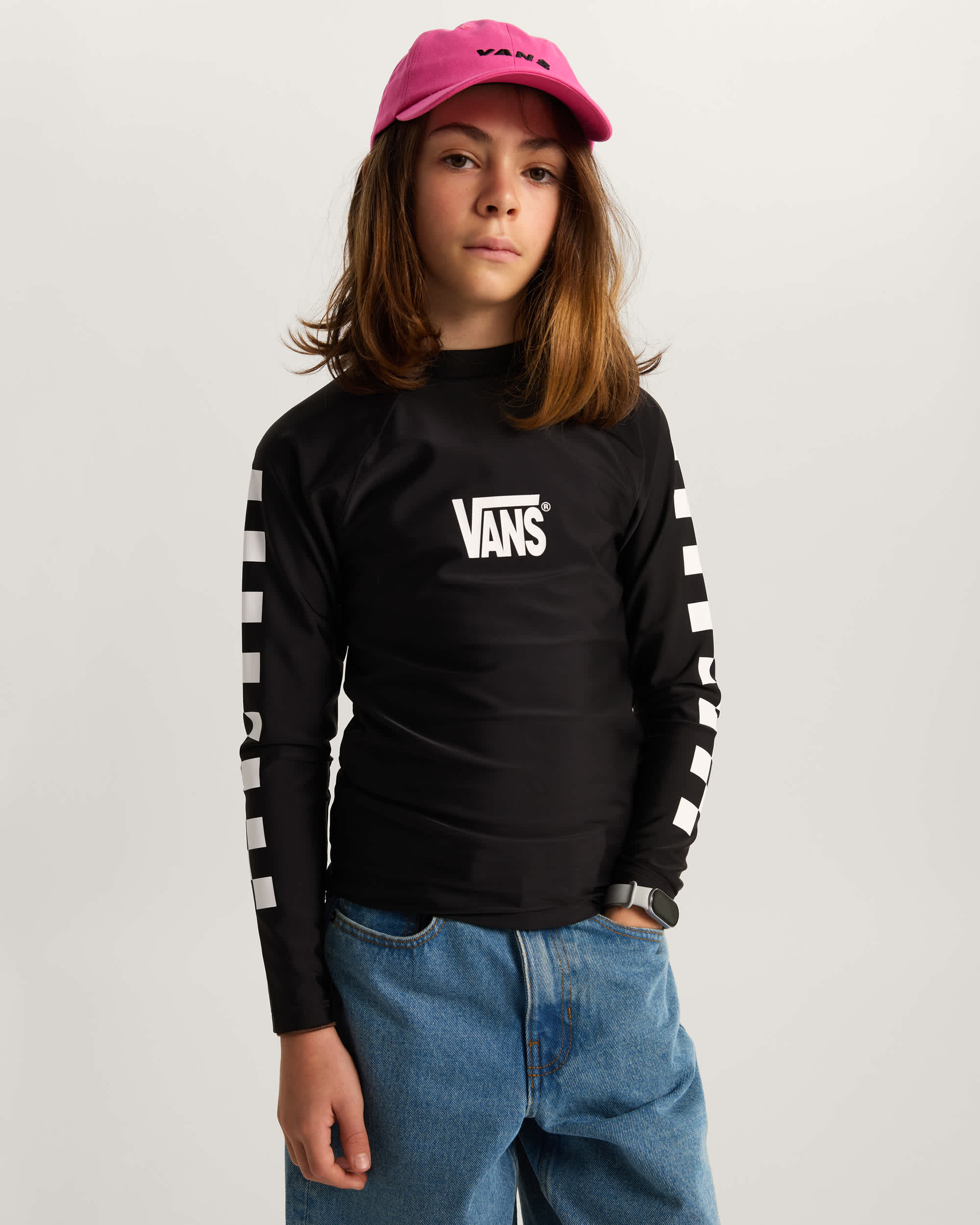 Kinder Rashguard 814 Jahre VANS Schwarz ALT2